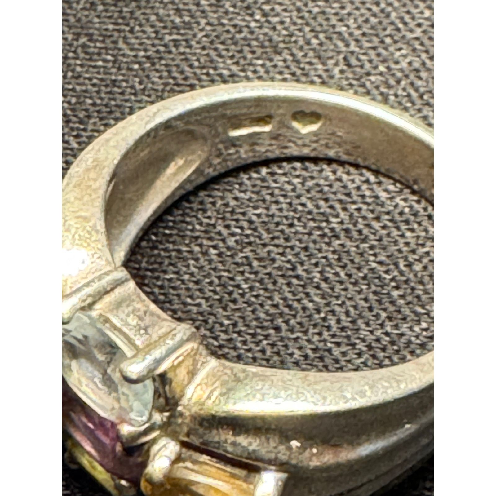 Other 925 Silver Real Peridot, Citrine, Amethyst Ring Size 7 Size ONE SIZE - 5 Thumbnail