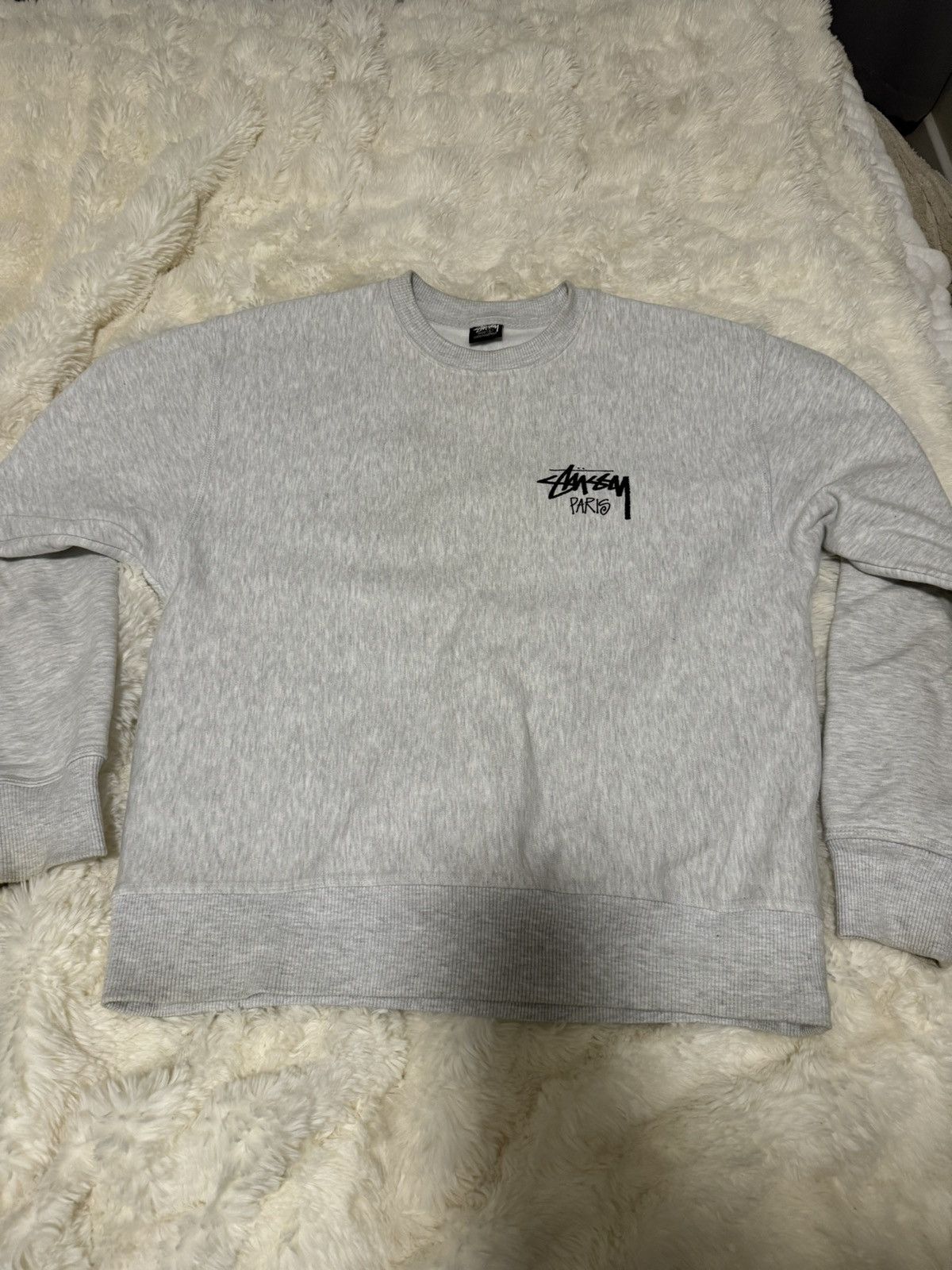 Stussy Stussy Crewneck Paris grey Size US L / EU 52-54 / 3 - 1 Thumbnail