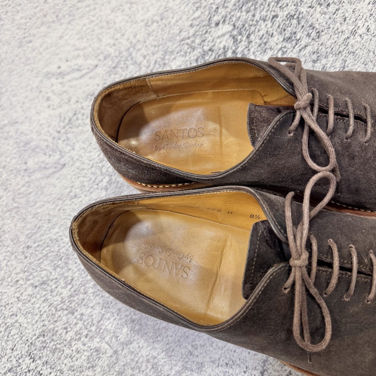 Carlos Santos Carlos Santos Mens Brown Suede Oxfords US9.5 UK8.5 Size US 9.5 / EU 42-43 - 10 Thumbnail