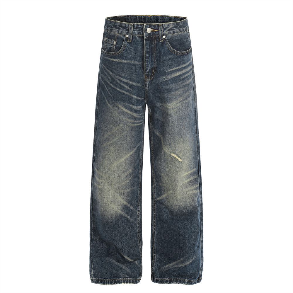 Jean American retro loose casual punk ripped washed jeans Size US 32 / EU 48 - 1 Thumbnail