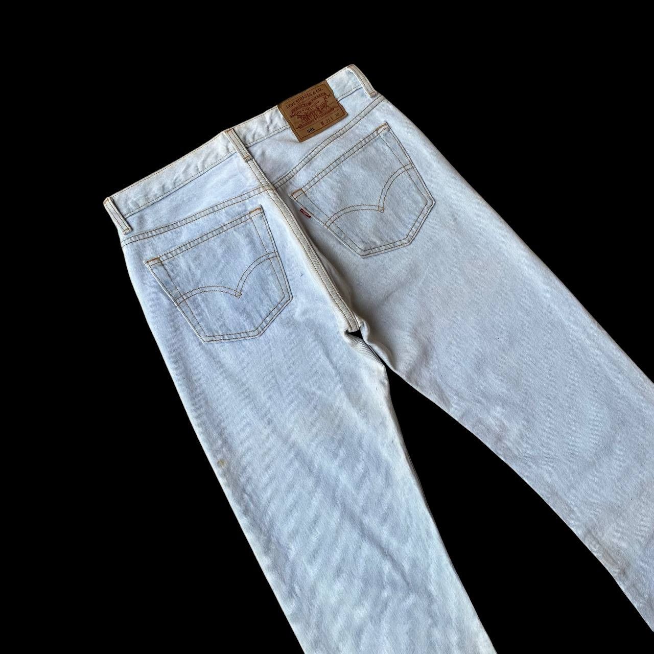 Levi's Vintage Clothing W30X30" VINTAGE 94 LEVIS 501 DISTRESSED LIGHTWASH DENIM Size US 30 / EU 46 - 6 Thumbnail