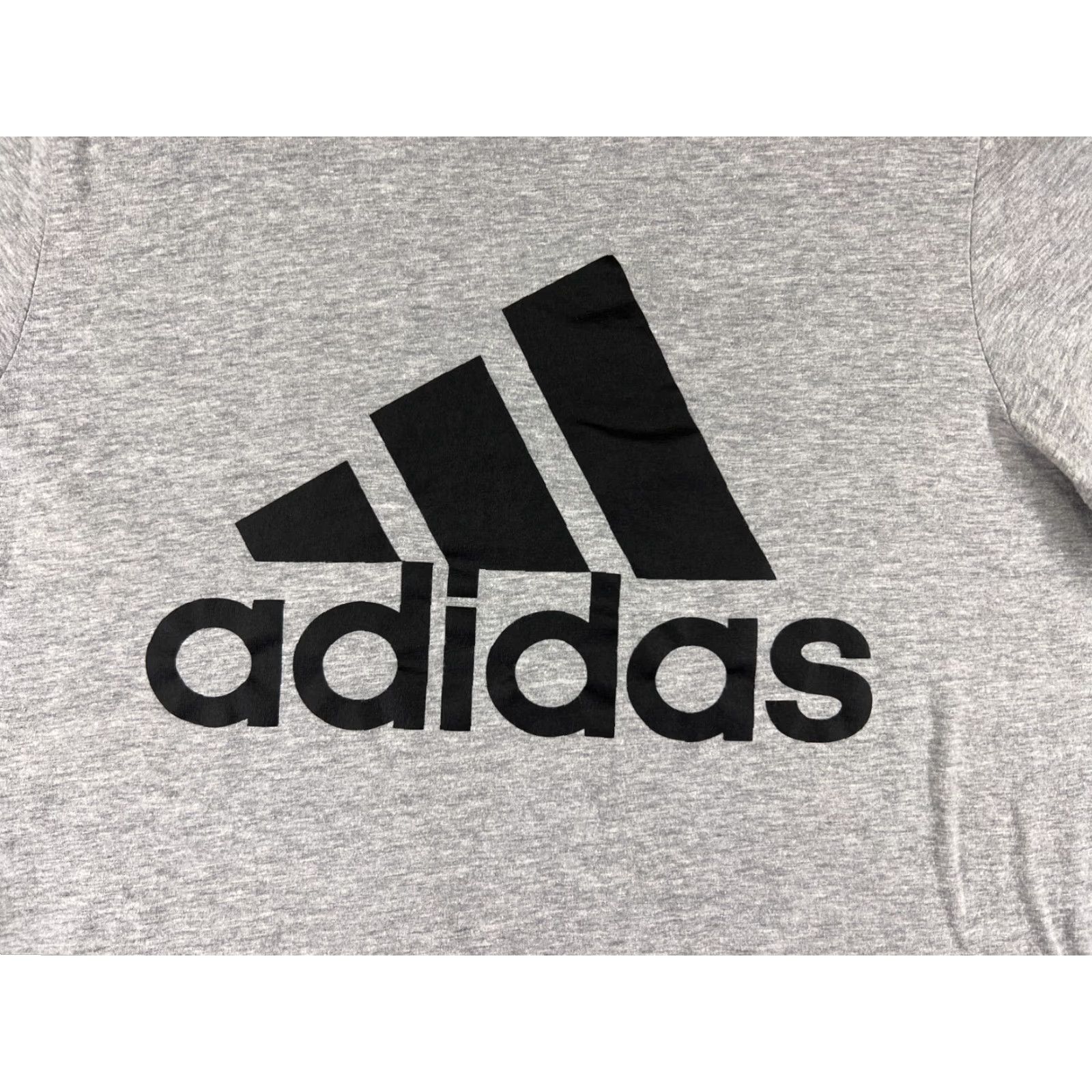 Adidas Adidas Shirt Mens Medium Gray Black Spellout Logo Short Sleeve Crew Cotton Blend Size US M / EU 48-50 / 2 - 3 Thumbnail