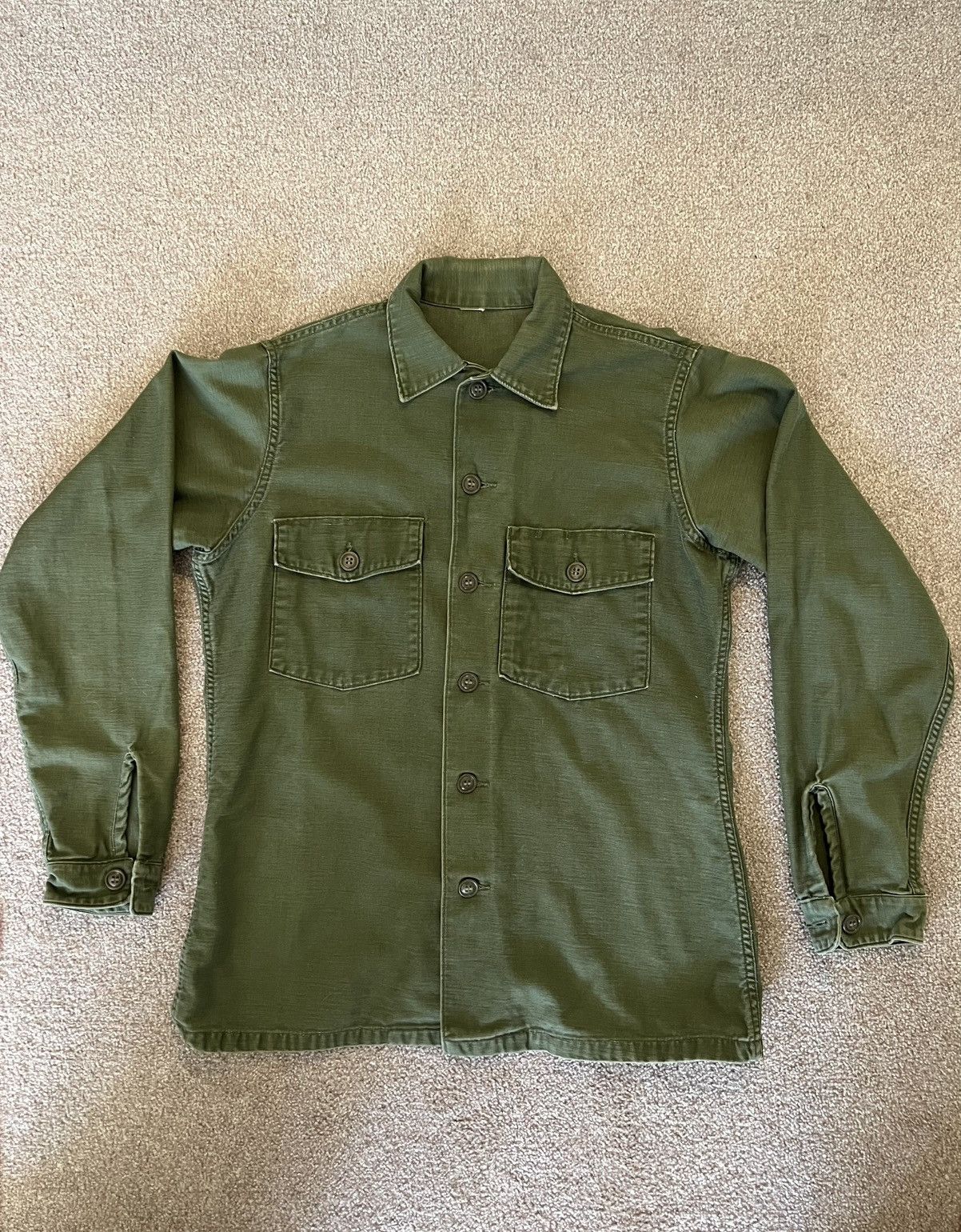 Vintage 1965 Fatigue American Military Button Up Size US M / EU 48-50 / 2 - 1 Thumbnail