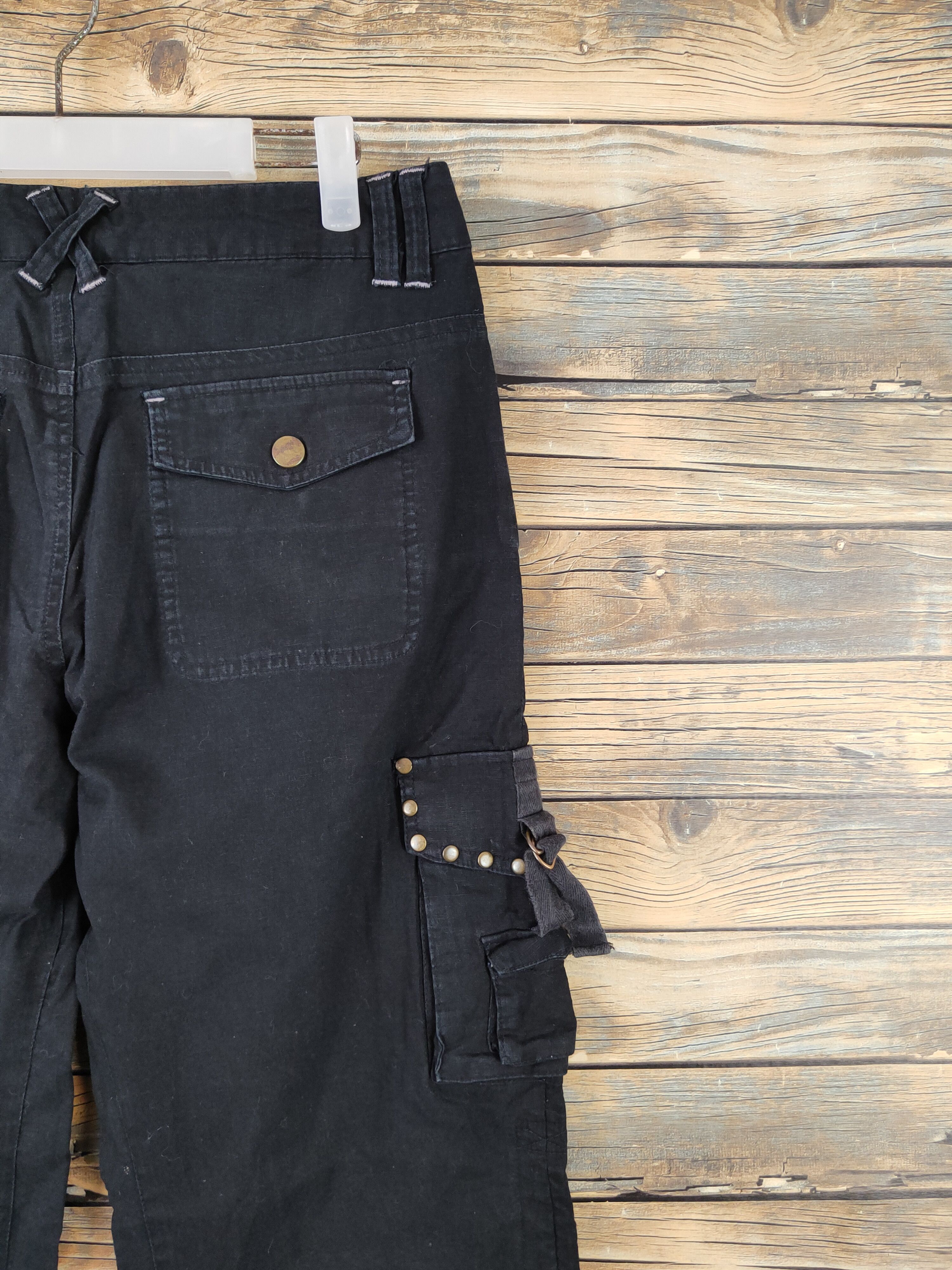Japanese Brand Lao Targa Black Multipocket Tactical Cargo Pants #W1843 Size US 30 / EU 46 - 10 Thumbnail