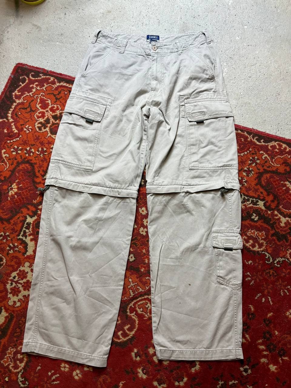 Designer × Vintage Vintage Y2K Jeans West Transformer Cargo Workwear Pants Size US 32 / EU 48 - 1 Thumbnail