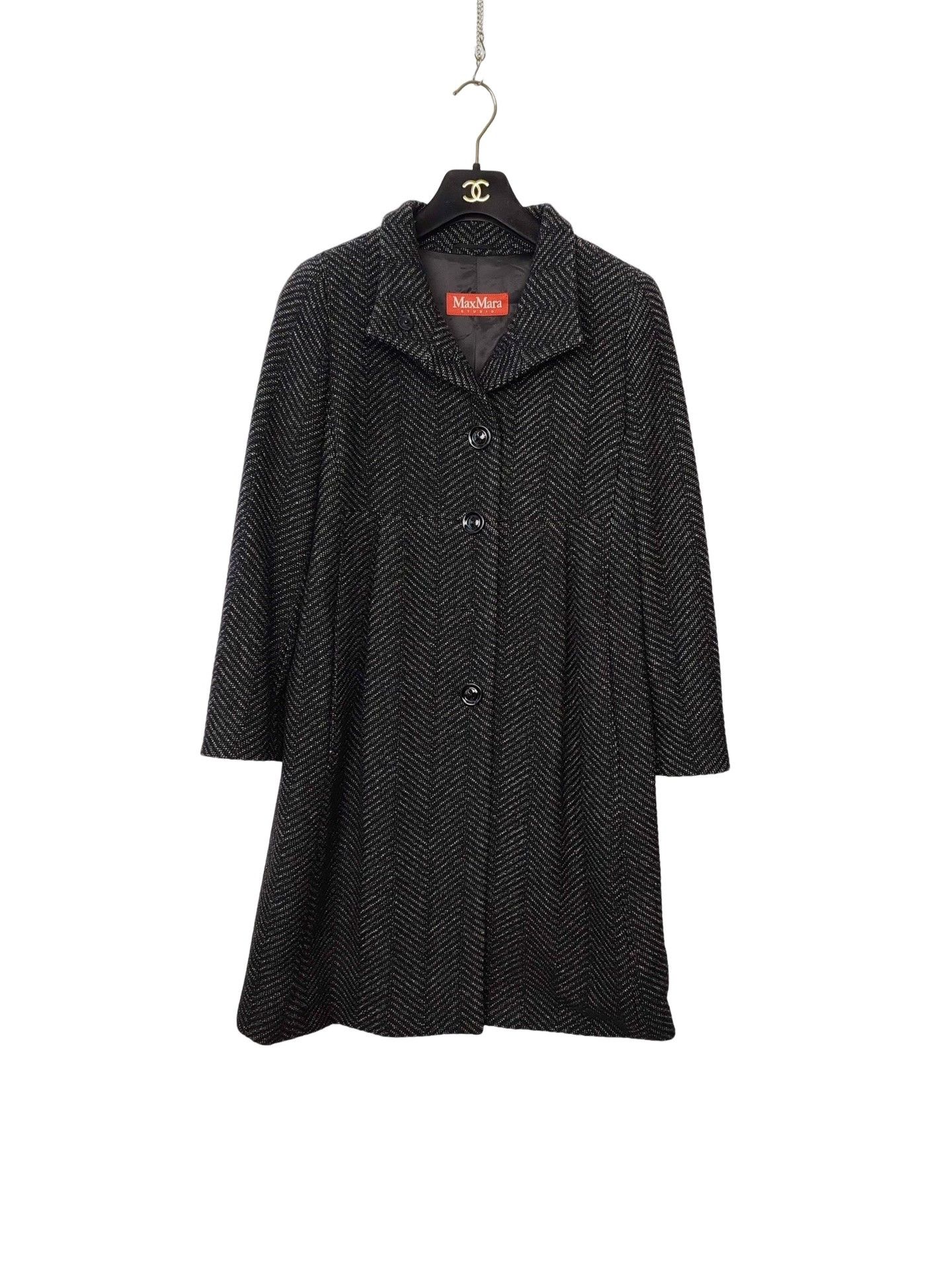 Max Mara MaxMara Studio Herringbone Wool Coat Size 2 Size XS / US 0-2 / IT 36-38 - 1 Thumbnail