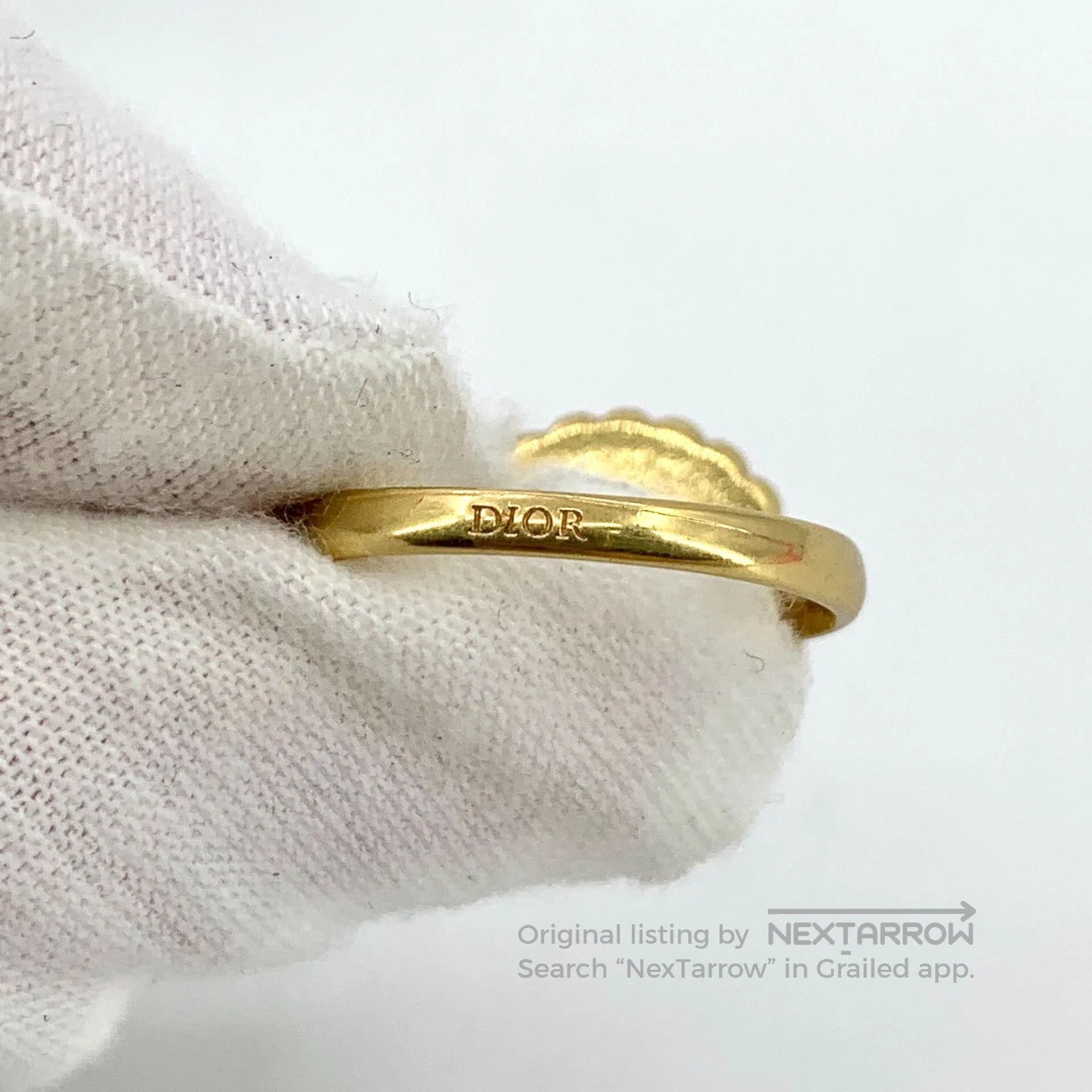 Dior Dior Pink Logo Diamond Ring. Size ONE SIZE - 3 Thumbnail