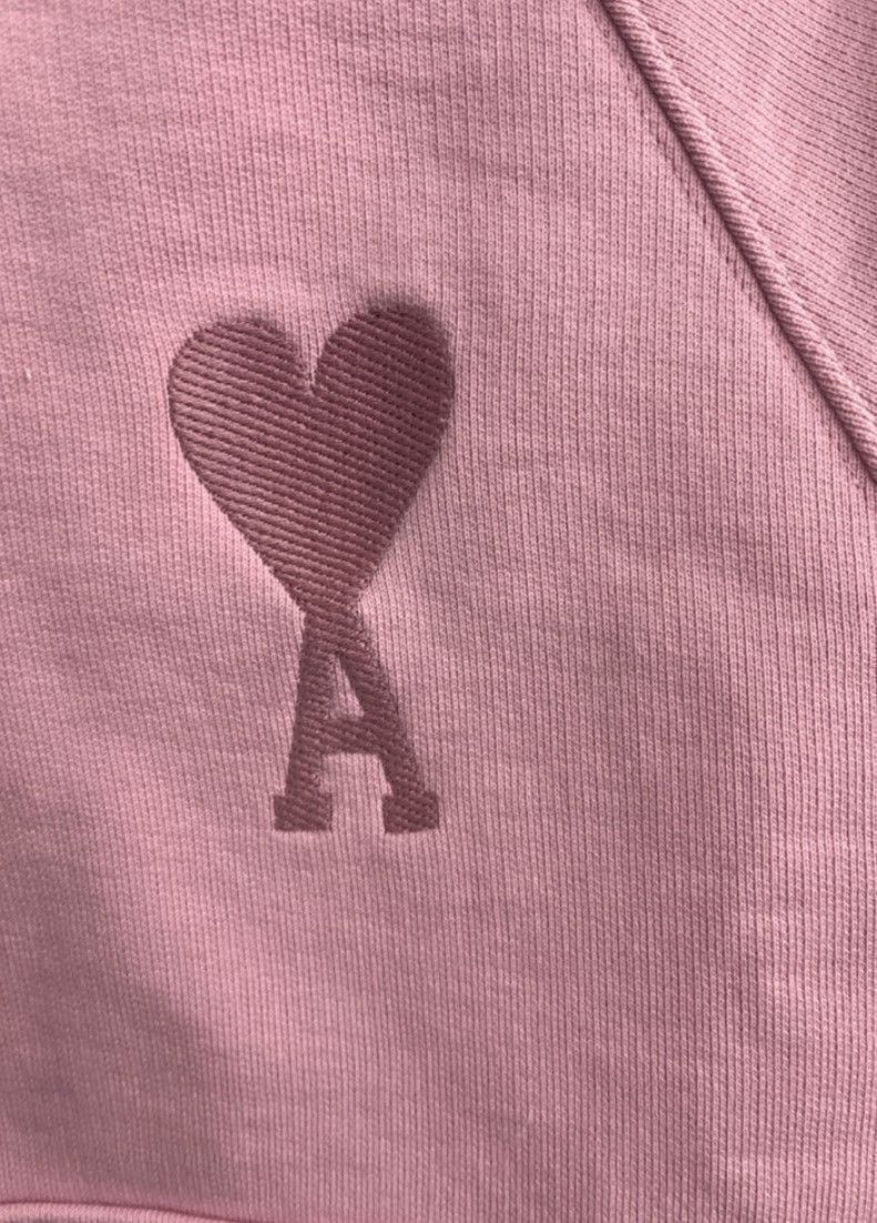 AMI Ami Paris Pink De Coeur Zip Sweatshirt XXS NWT Size XXS / US 00 / IT 34 - 8 Thumbnail