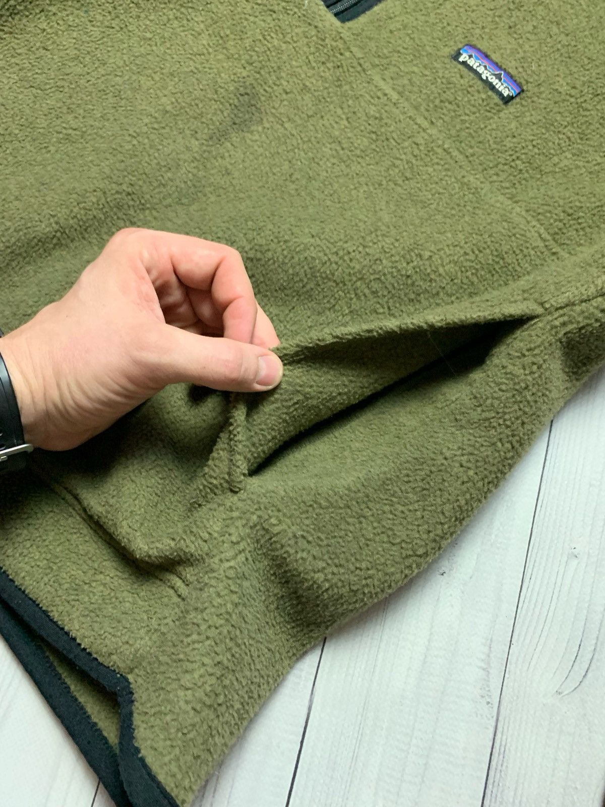 Patagonia × Vintage Patagonia synchilla vintage fleece hoodie gorpkore Size L Size US L / EU 52-54 / 3 - 8 Thumbnail