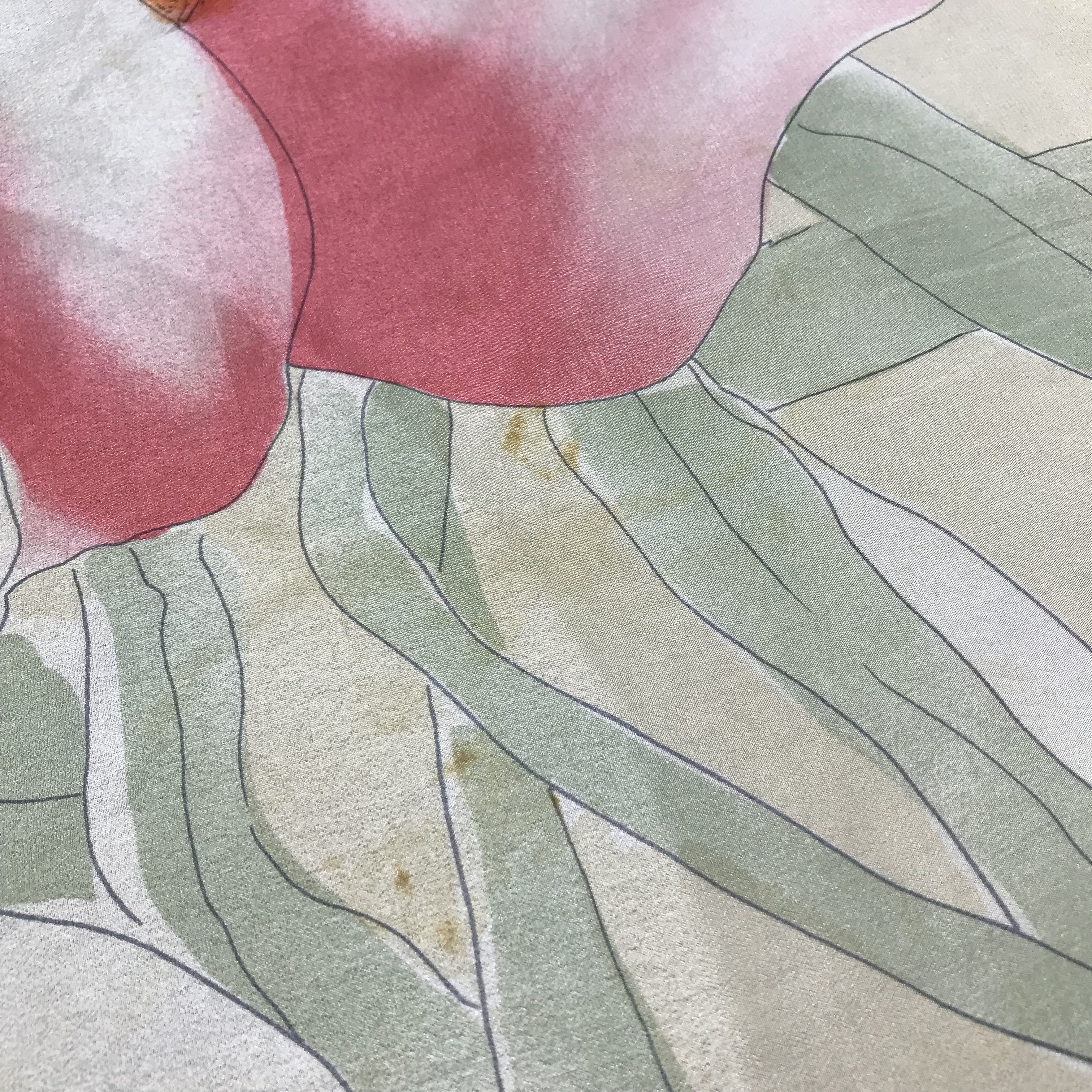 Japanese Brand Vintage Vana Floral Silk Scarf M114 Size ONE SIZE - 7 Thumbnail