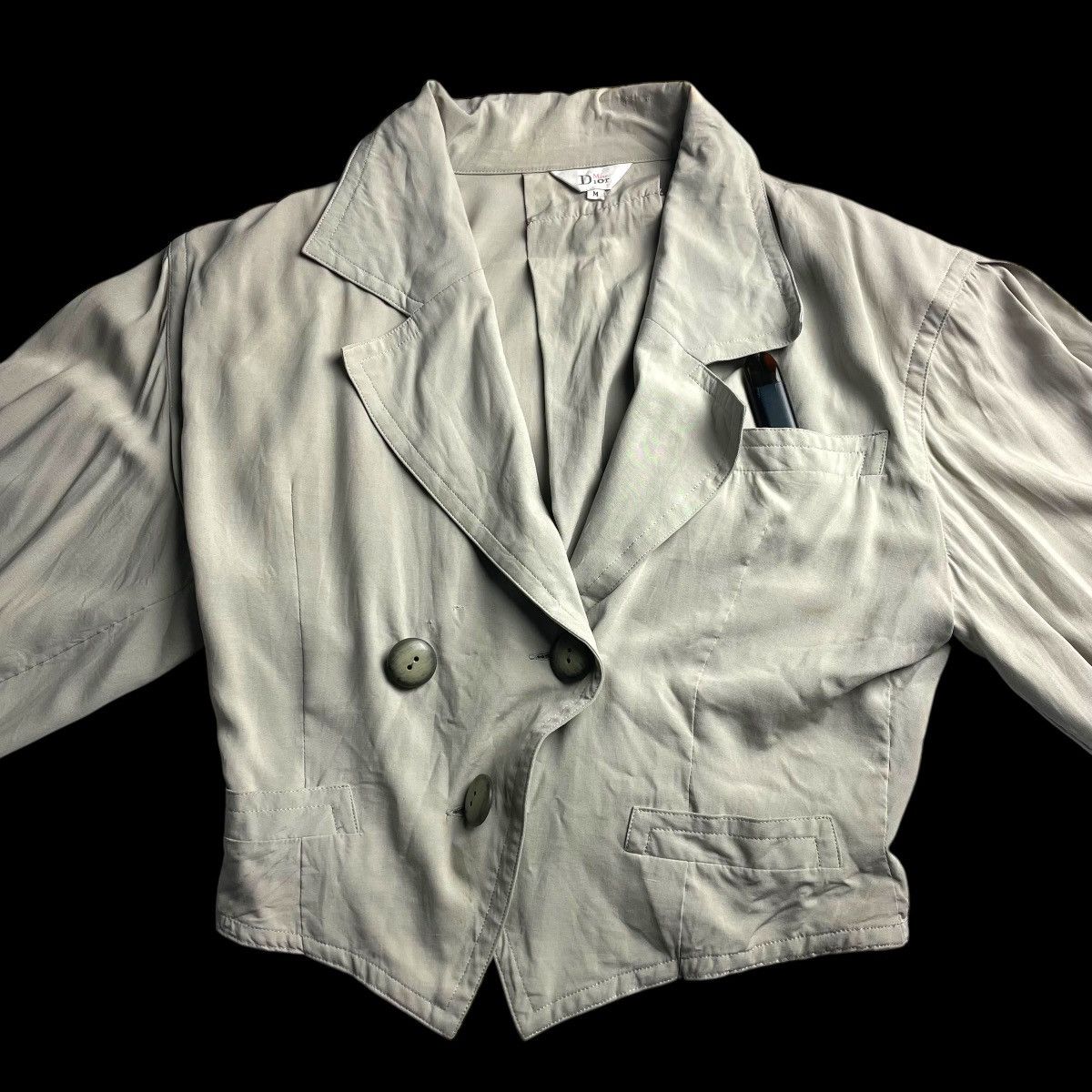 Dior MISS DIOR CROPPED RAYON BLEND CROPPED JACKET Size M / US 6-8 / IT 42-44 - 2 Thumbnail