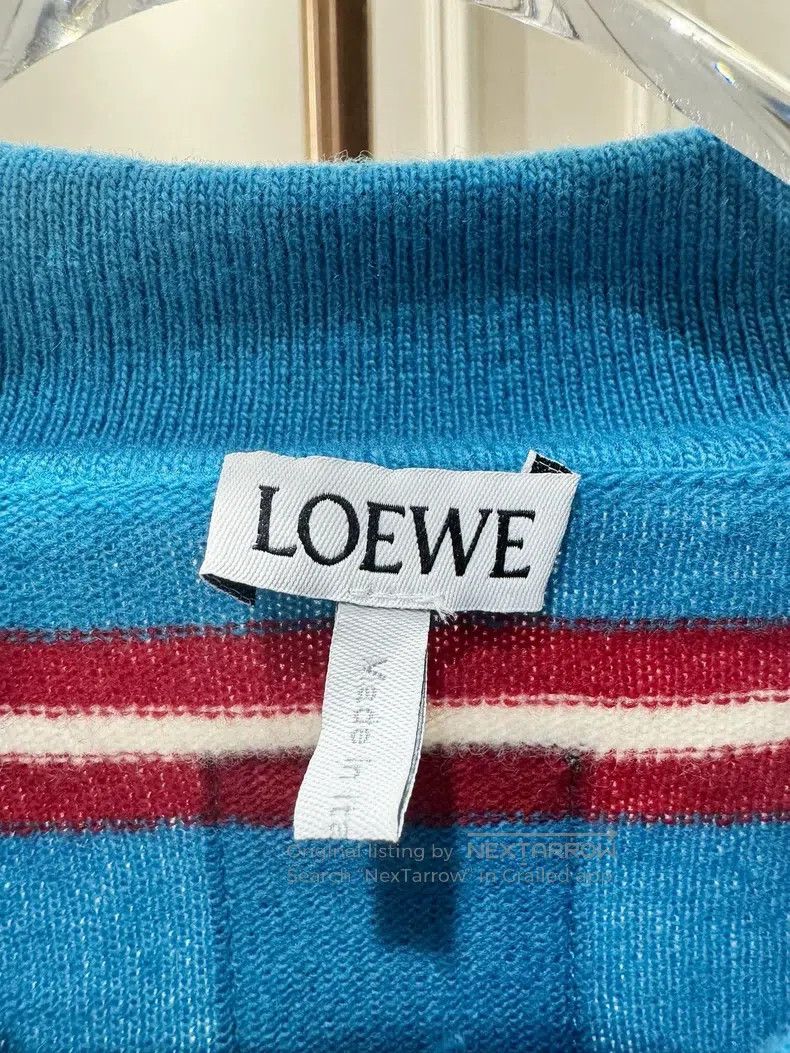 Loewe Loewe 23 Spring/Summer, blue striped leather logo polo kni Size XS / US 0-2 / IT 36-38 - 4 Thumbnail