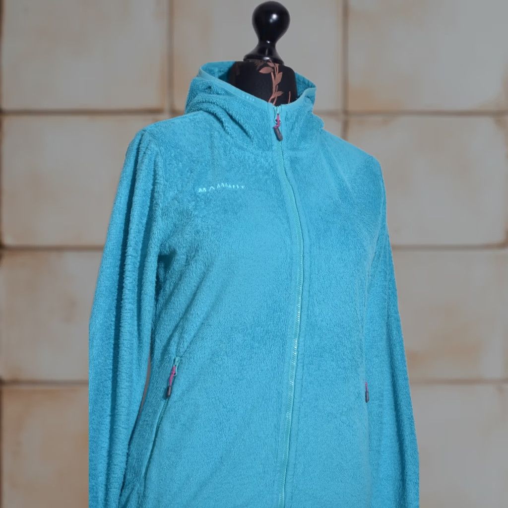 Mammut Mammut Women's Fleece Jumper Full Zip Turquoise Hooded Outdoor Hiking Size S Women Blue Hoodie Size S / US 4 / IT 40 - 1 Thumbnail