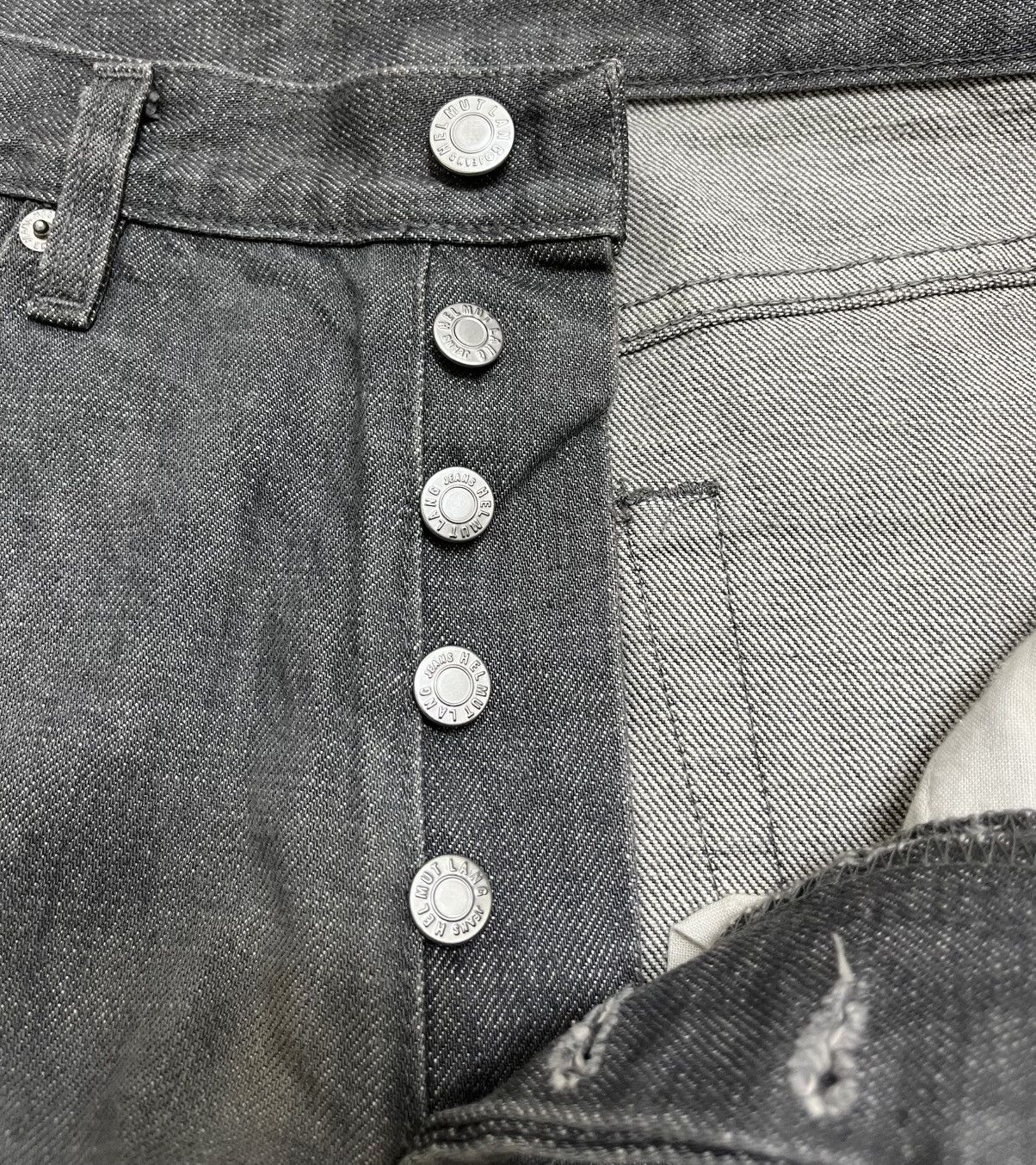 Vintage 1999 Helmut Lang Classic Raw Grey Denim Size 28
