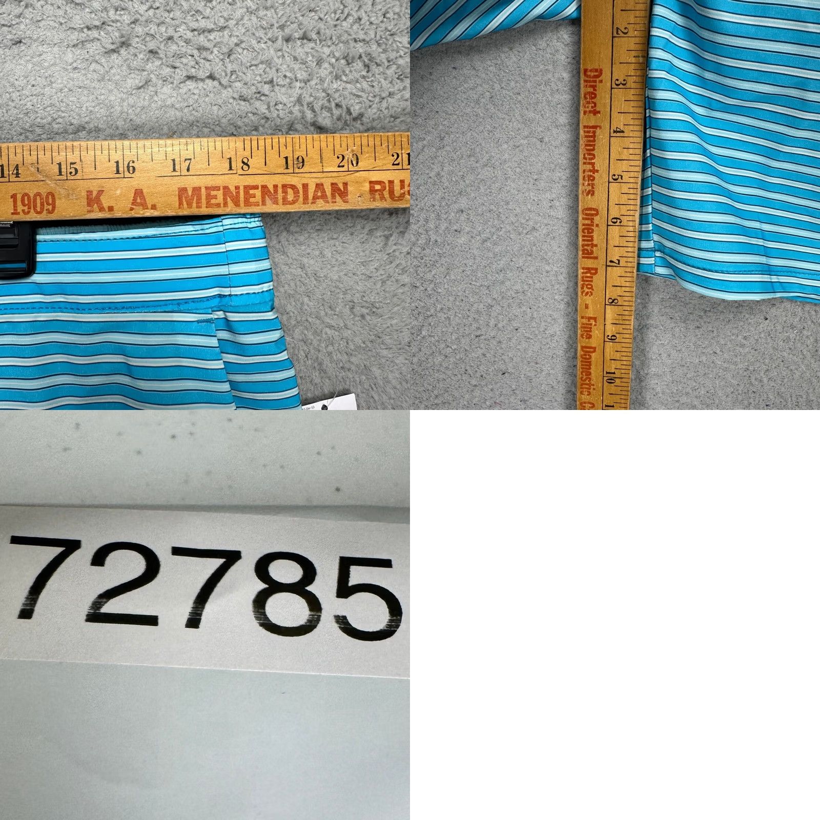 Lands' End Lands' End Mens Sunset Swim Trunks Large Blue White Stripe Lined Board Shorts NEW Mens Large Board Shorts Blue White Stripe Beach Surfing Size US 33 - 8 Thumbnail