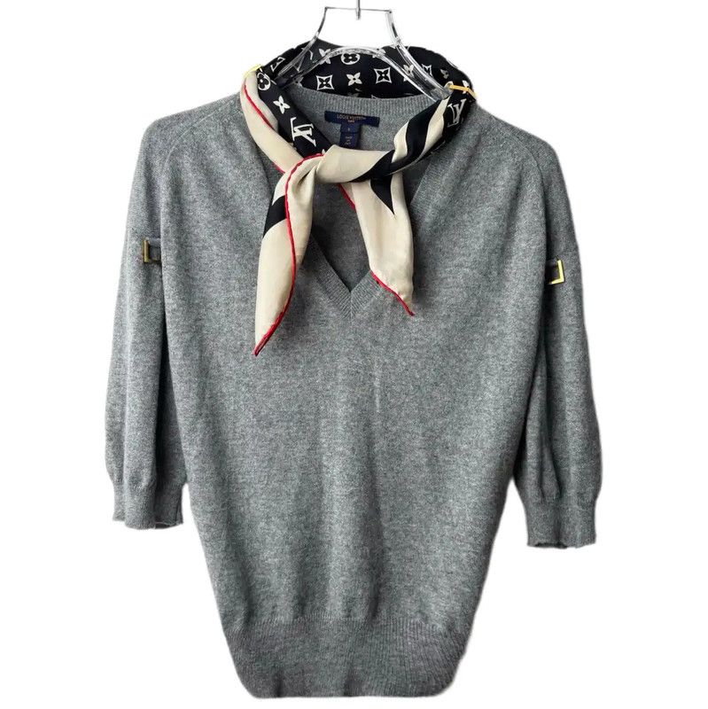 Louis Vuitton Grey Cotton Blend Women's Sweater 0089
