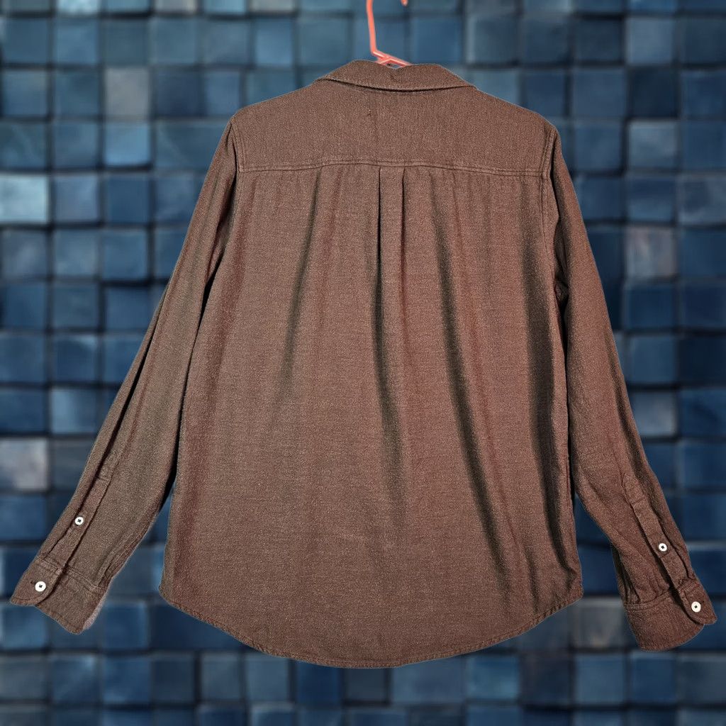 Joe Browns Browns Outerknown Shirt Brown Cotton Flannel Button Front Long Sleeve M Men's Casual Plaid Size US M / EU 48-50 / 2 - 1 Thumbnail