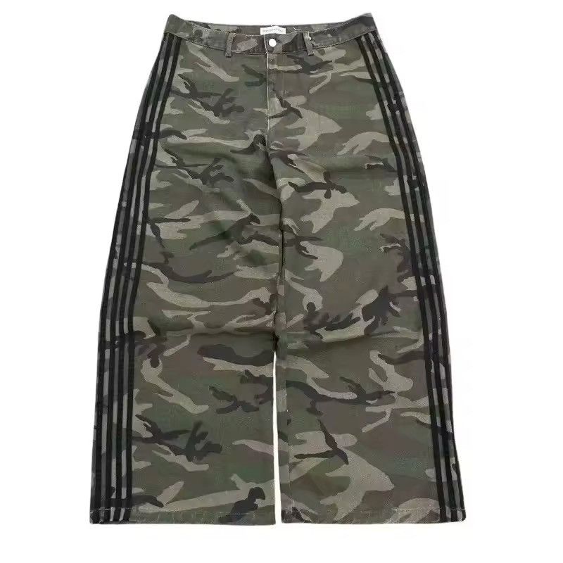 Other Camo Stripes Fashion High Waist Wide-leg Pants Size US 32 / EU 48 - 2 Thumbnail