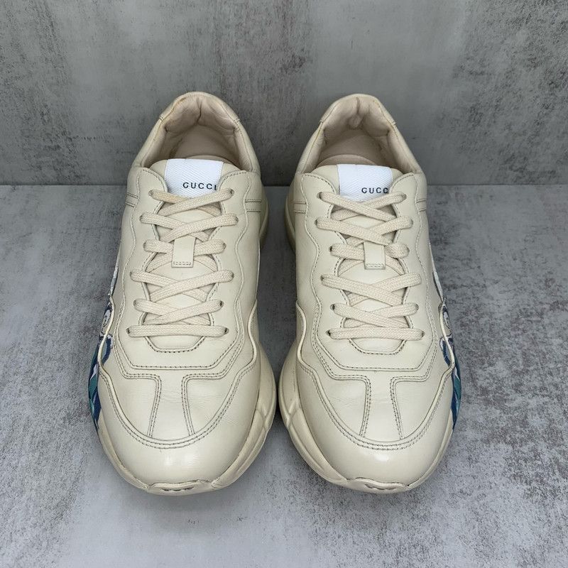 Gucci Gucci Rhyton Wave Print Low-Top Sneakers - Size US 8 / EU 41 - 2 Thumbnail