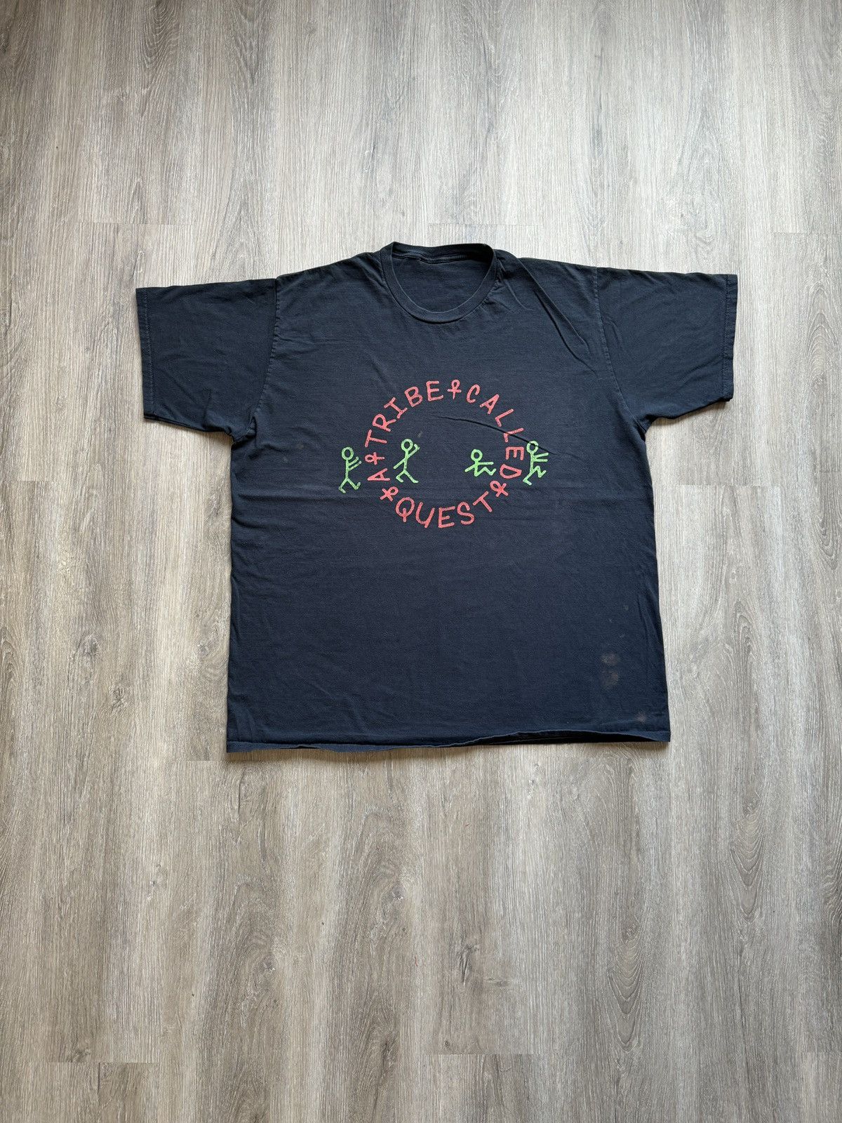 image of Art x Rap Tees A Tribe Called Quest Low End Theory Rap Hip Hop Album Music in Black (Size 2XL)