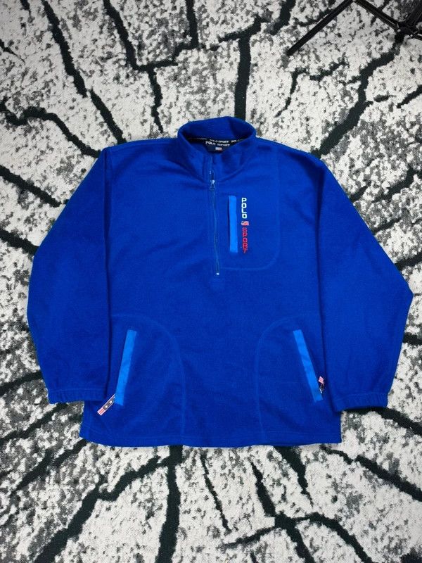 Ralph Lauren Vintage fleece zip Polo Sport Ralph Lauren blue L logo usa Size US L / EU 52-54 / 3 - 1 Thumbnail
