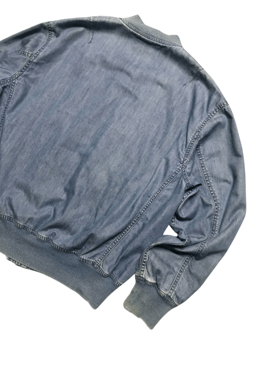 Beams Plus BEAMS CHAMBRAY DENIM BOMBER JACKET DISTRESSED Size US S / EU 44-46 / 1 - 9 Thumbnail