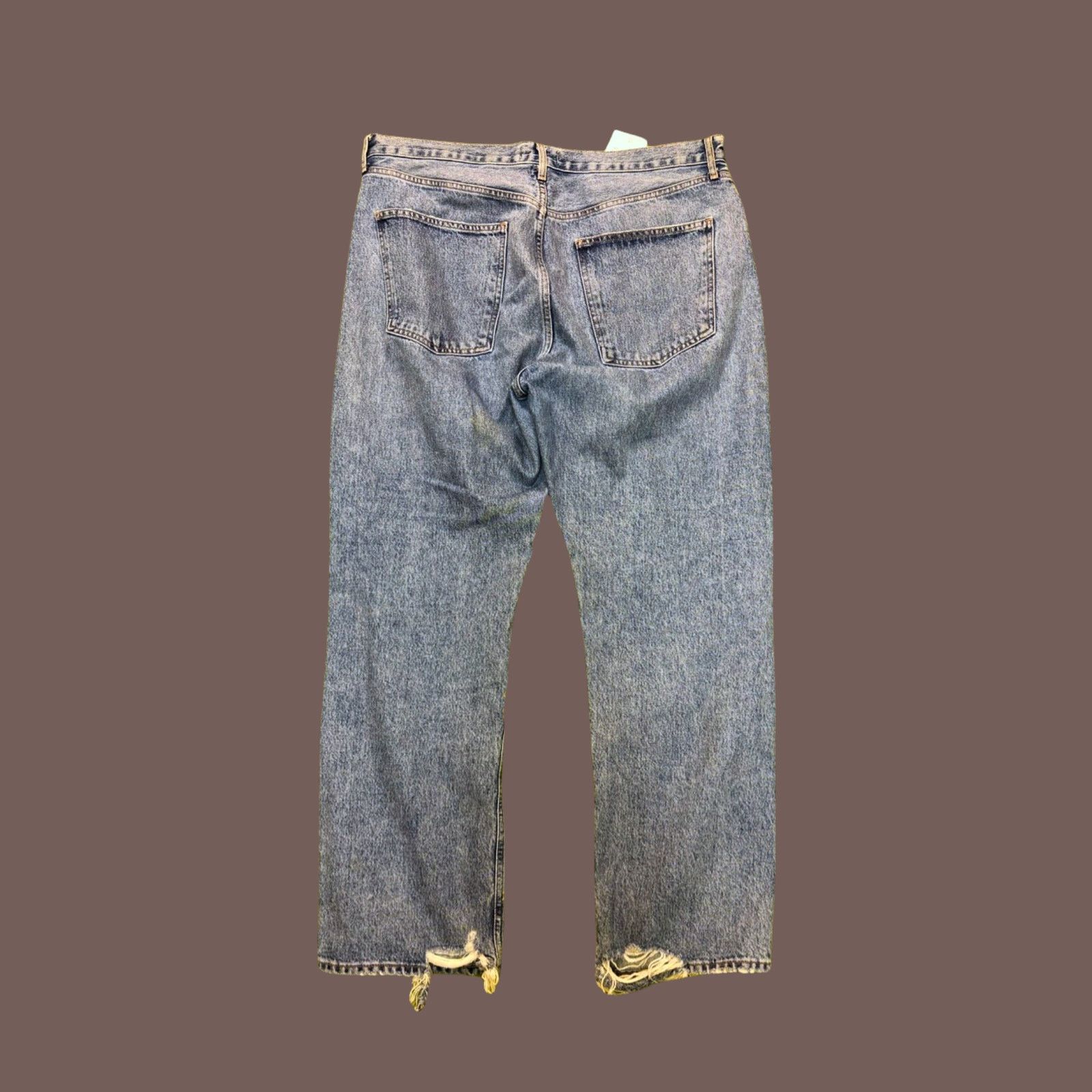 Agolde 90s Jeans | Agolde Distressed Blue | Cotton Straight Fit Size US 32 / EU 48 - 3 Thumbnail