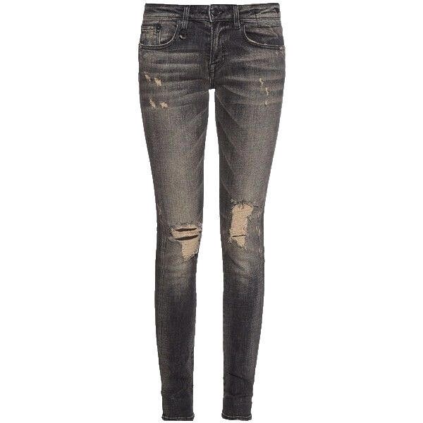 R13 R13 US27 Washed Black Mended Allison Skinny Jeans Distressed Size 27" / US 4 / IT 40 - 1 Thumbnail
