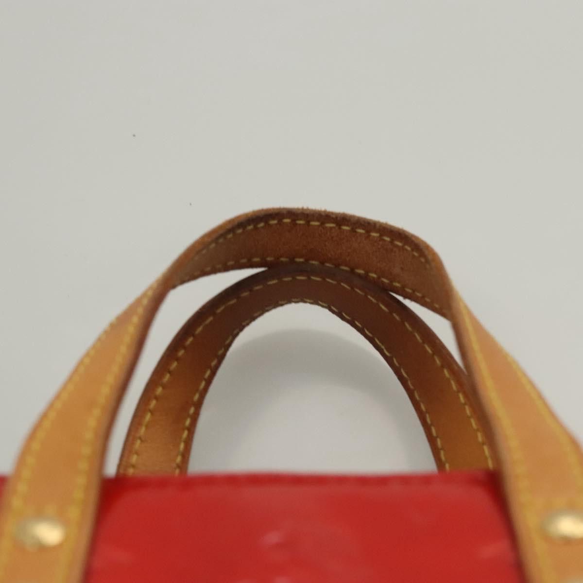 Louis Vuitton LOUIS VUITTON Monogram Vernis Reade PM Hand Bag Red Rouge Size ONE SIZE - 8 Thumbnail