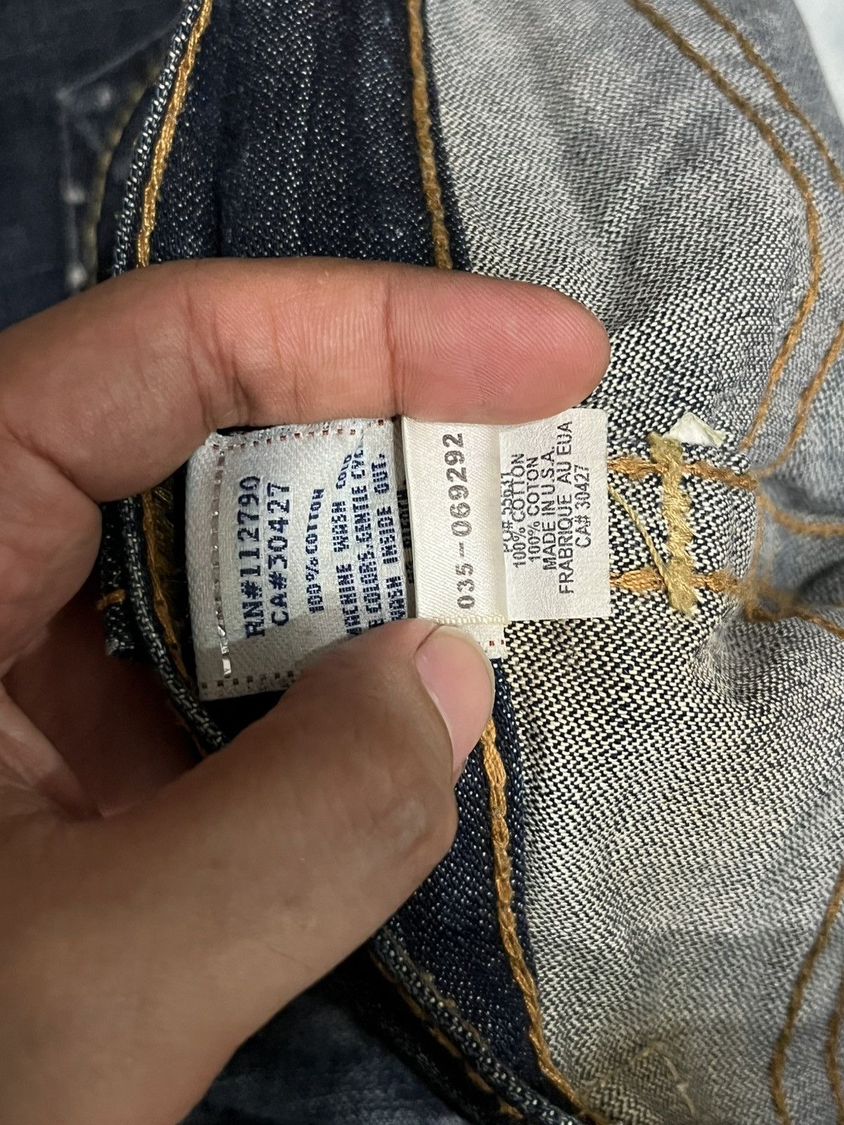 True Religion Vintage True Religion Dark Blue Distress Heavy Whisker Jeans Size US 30 / EU 46 - 18 Thumbnail