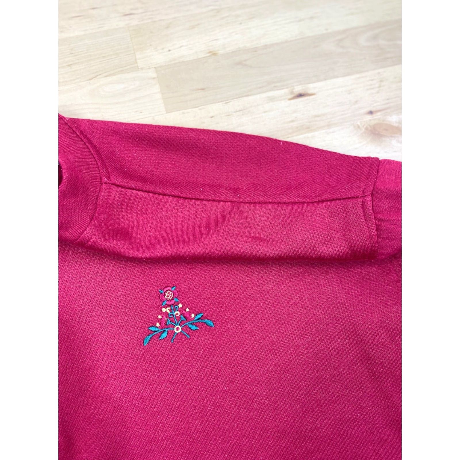 Vintage Womens Bolo Spirit Shirt RED LARGE 3 Button Sweatshirt Embroidered #2842 Size L / US 10 / IT 46 - 7 Thumbnail