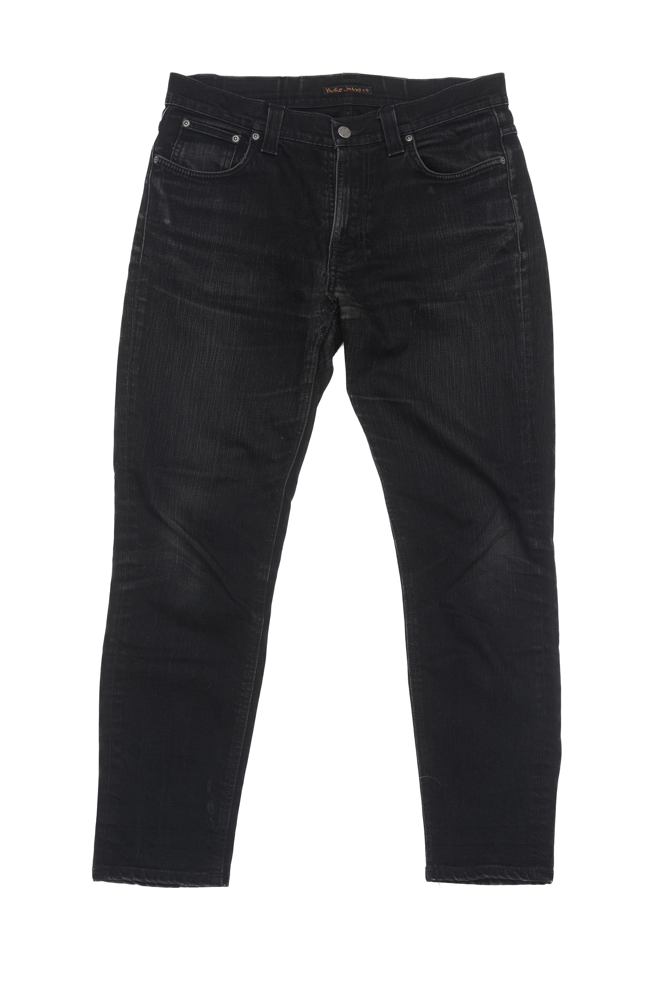 Nudie Jeans Nudie Jeans Faded Black Slim Tapered Denim 31x30 Size US 31 - 1 Thumbnail
