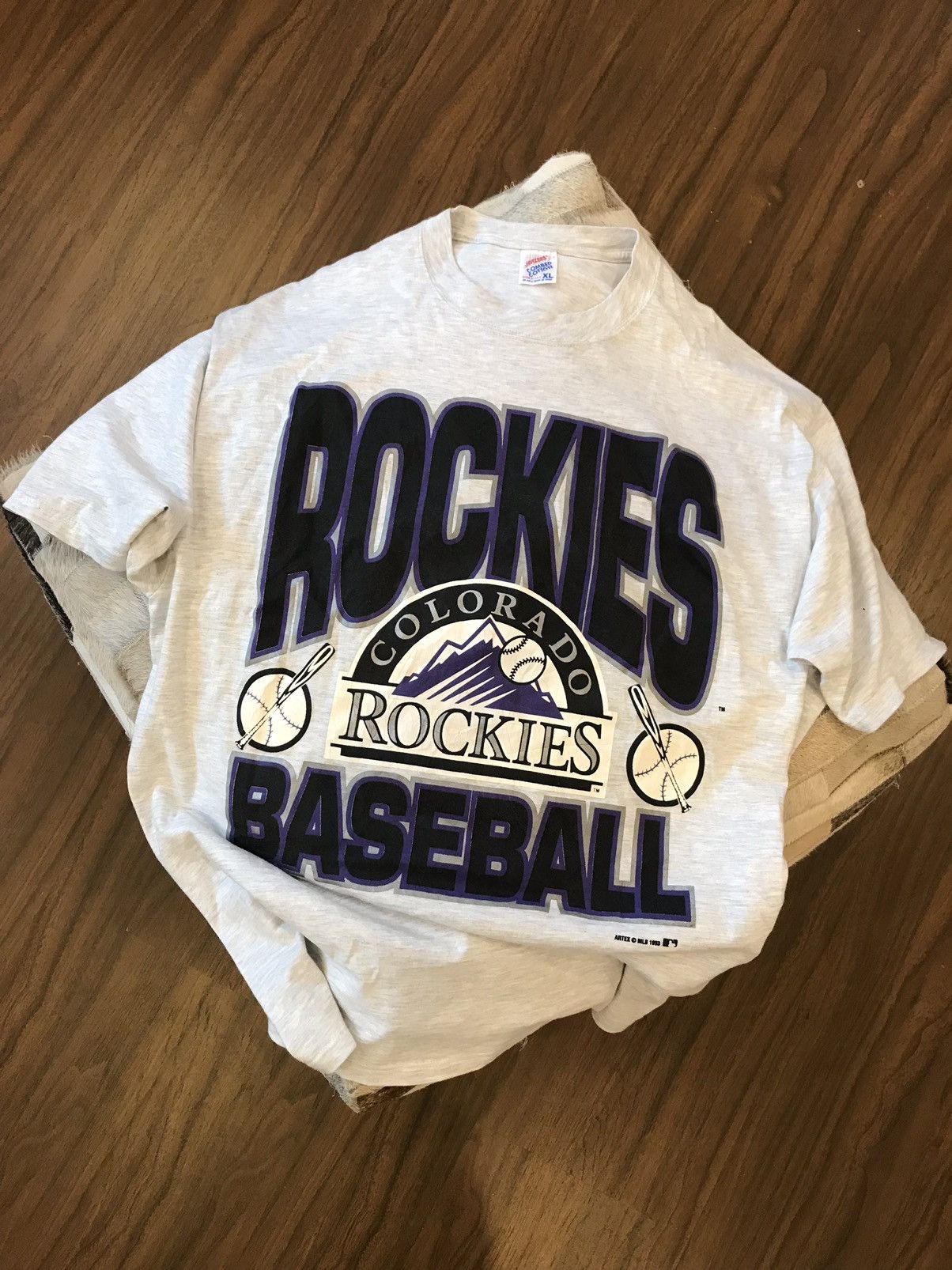 MLB 90s MLB Colorado Rockies Tshirt Size US XL / EU 56 / 4 - 1 Thumbnail