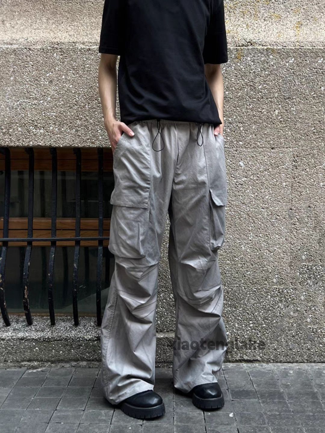 Designer × Japanese Brand × Vintage washed faded utility skate hiphop stain loose cargo pants Size US 34 / EU 50 - 1 Thumbnail