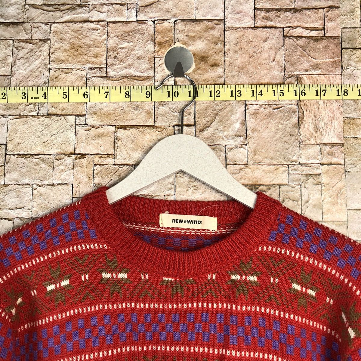Homespun Knitwear × Japanese Brand New & Wind art Red Knitwear sweatshirt #A841 Size M / US 6-8 / IT 42-44 - 4 Thumbnail