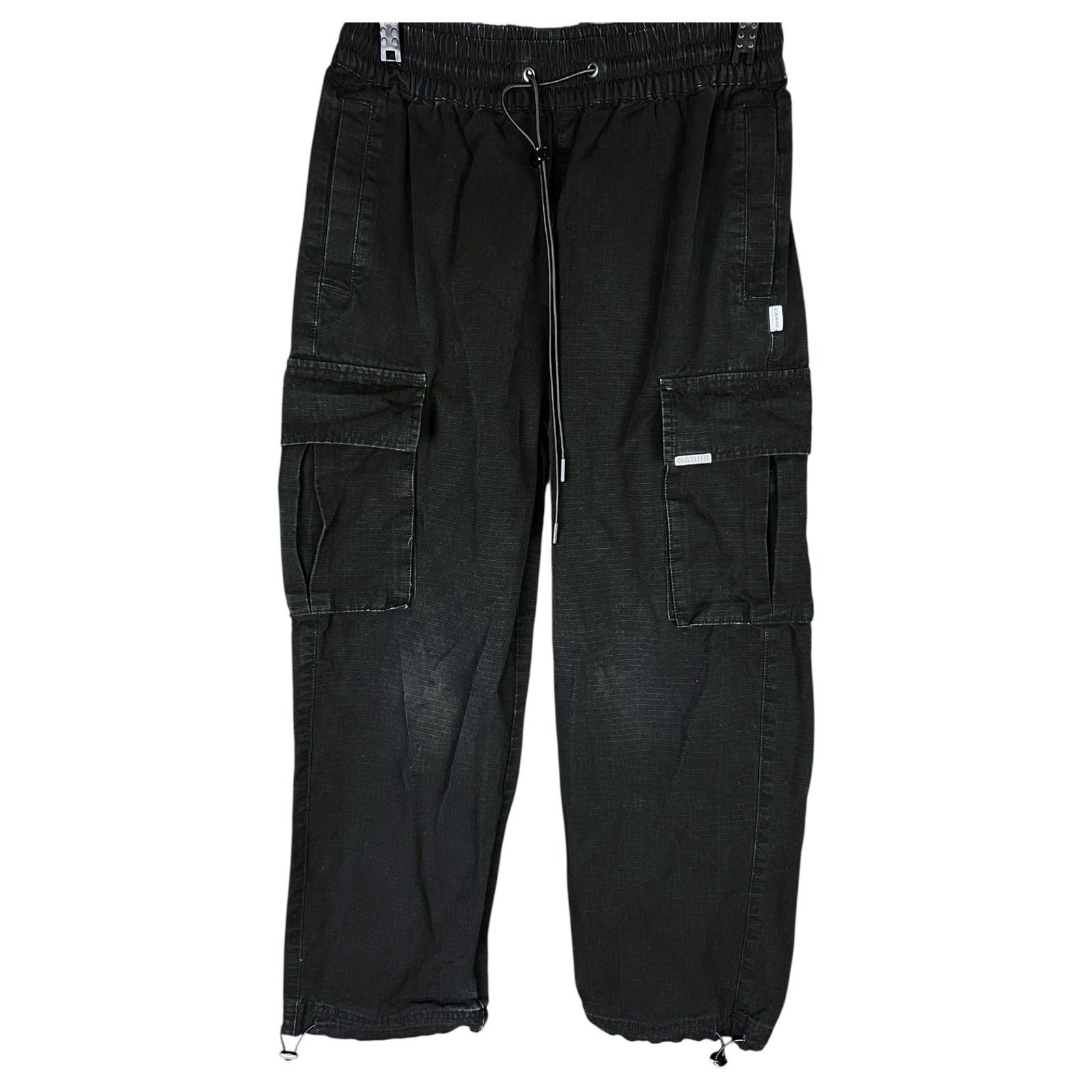 Carre Carre Paris France Men's Small Black Ripcord Cargo Pants Size US 30 / EU 46 - 8 Thumbnail