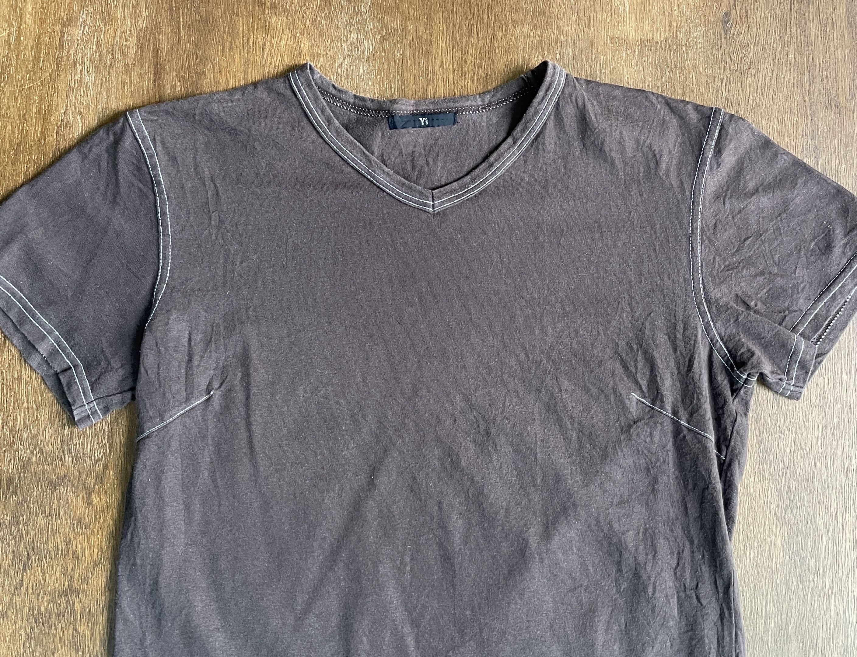 Y's Y’s Yohji Yamamoto V-Neck Short Sleeve Tops Size US S / EU 44-46 / 1 - 2 Thumbnail