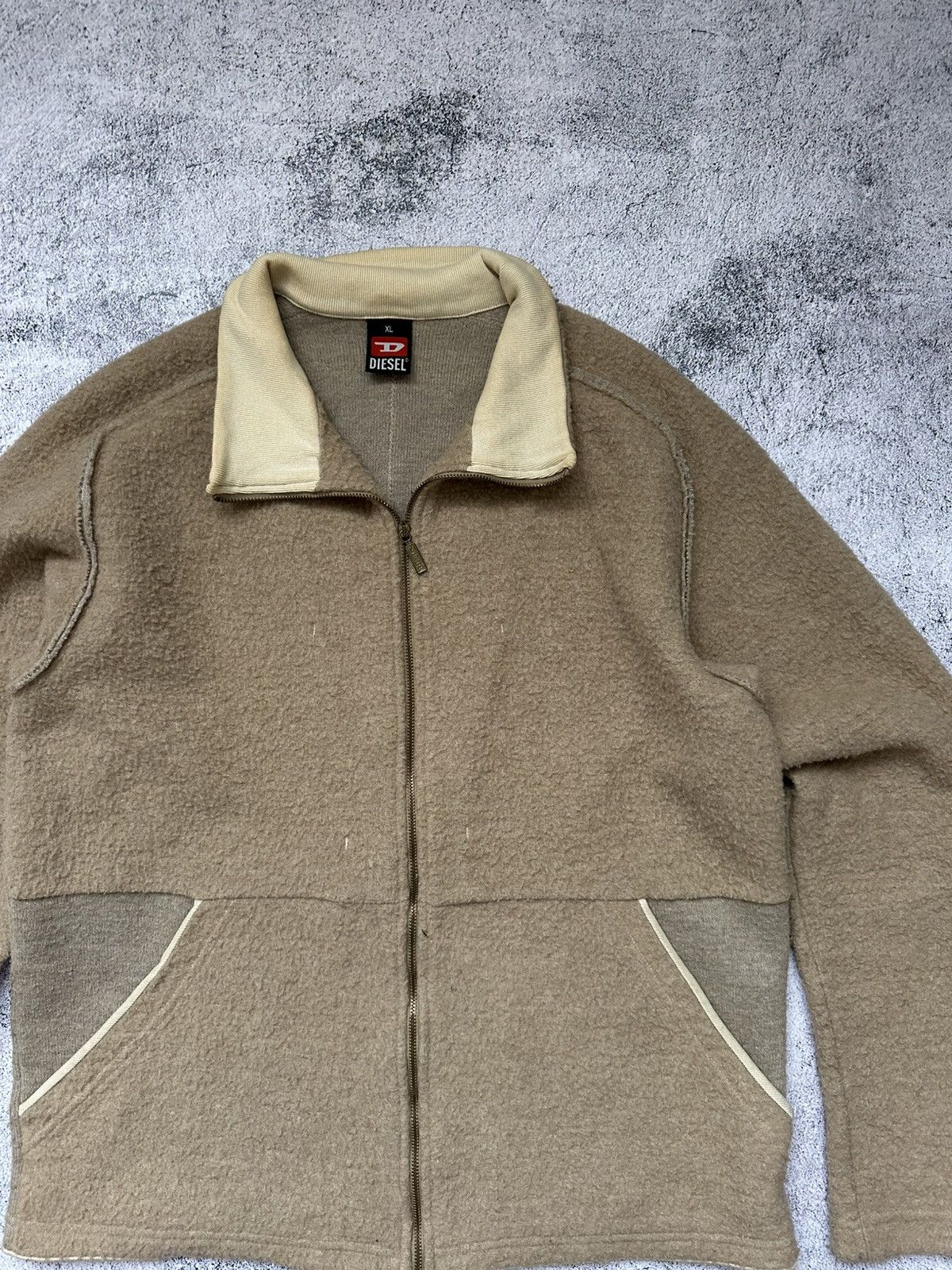 Diesel Vintage Diesel Wool Zip Sweatshirt Y2K Size US XL / EU 56 / 4 - 3 Thumbnail