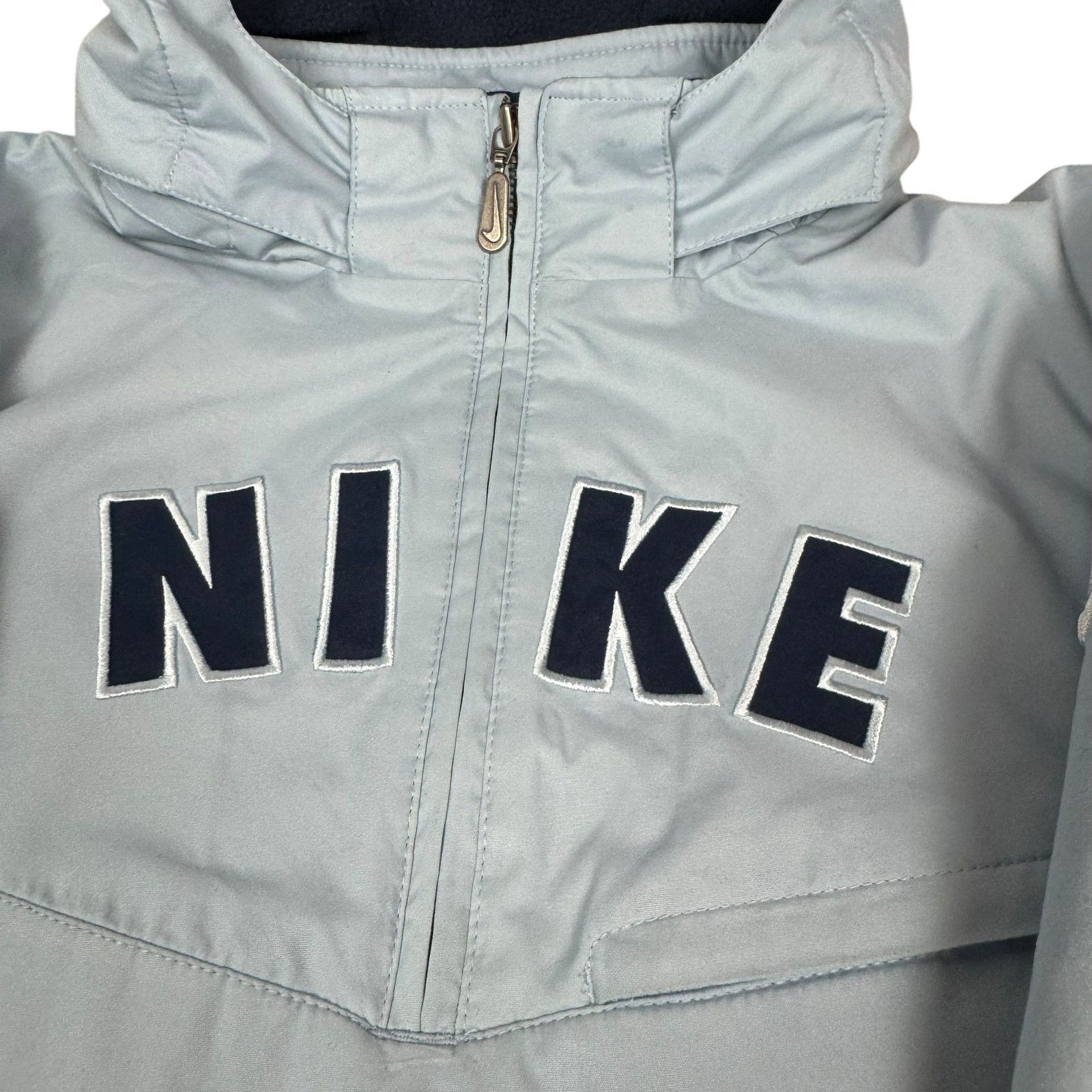 Nike × Vintage Nike Women's Blue Fleece Lined Full Zip Jacket Large (12-13) Size S / US 4 / IT 40 - 3 Thumbnail