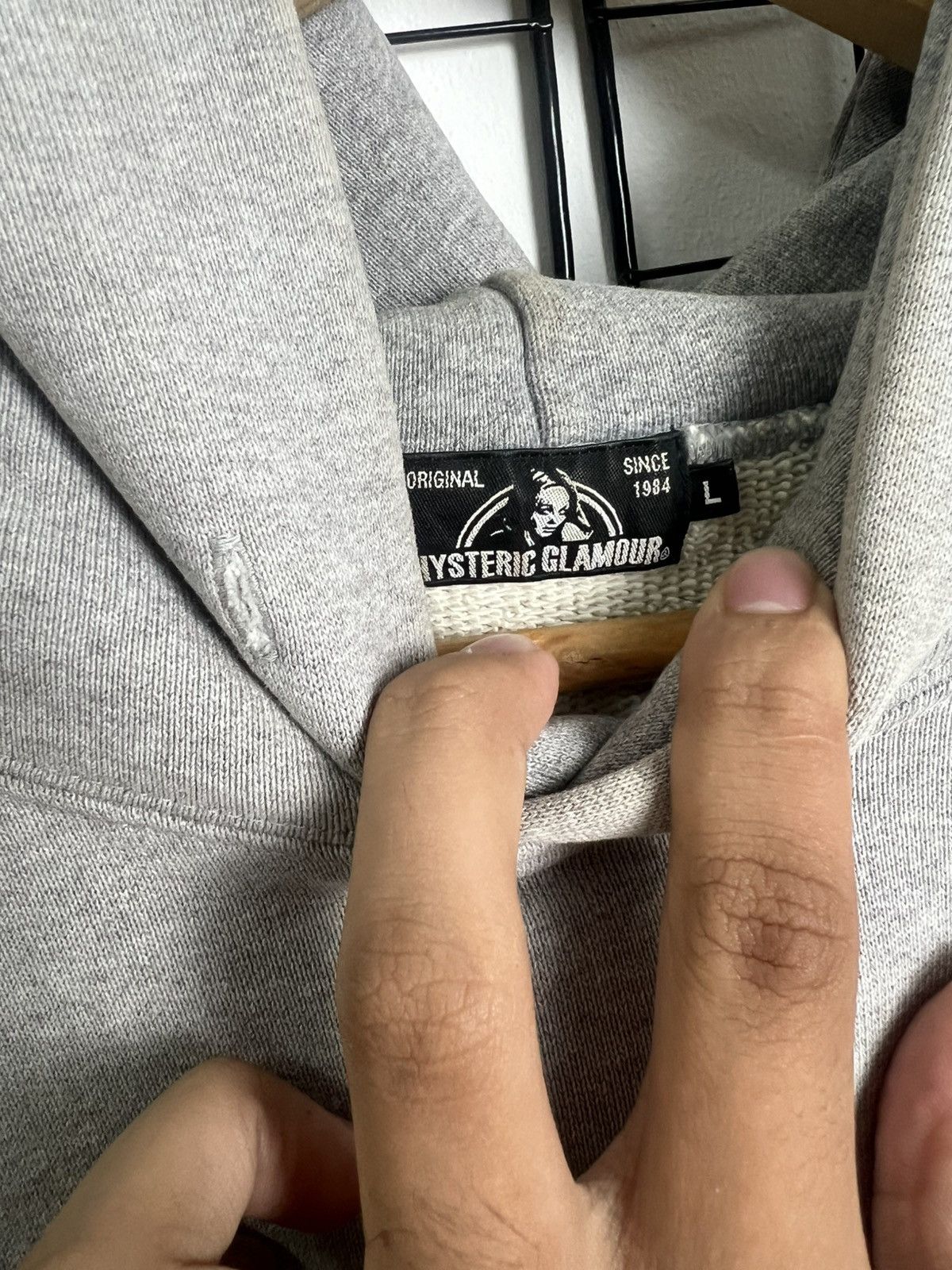 Hysteric Glamour Hysteric Glamour Heavy Cotton Distress Hoodie Size US L / EU 52-54 / 3 - 5 Thumbnail
