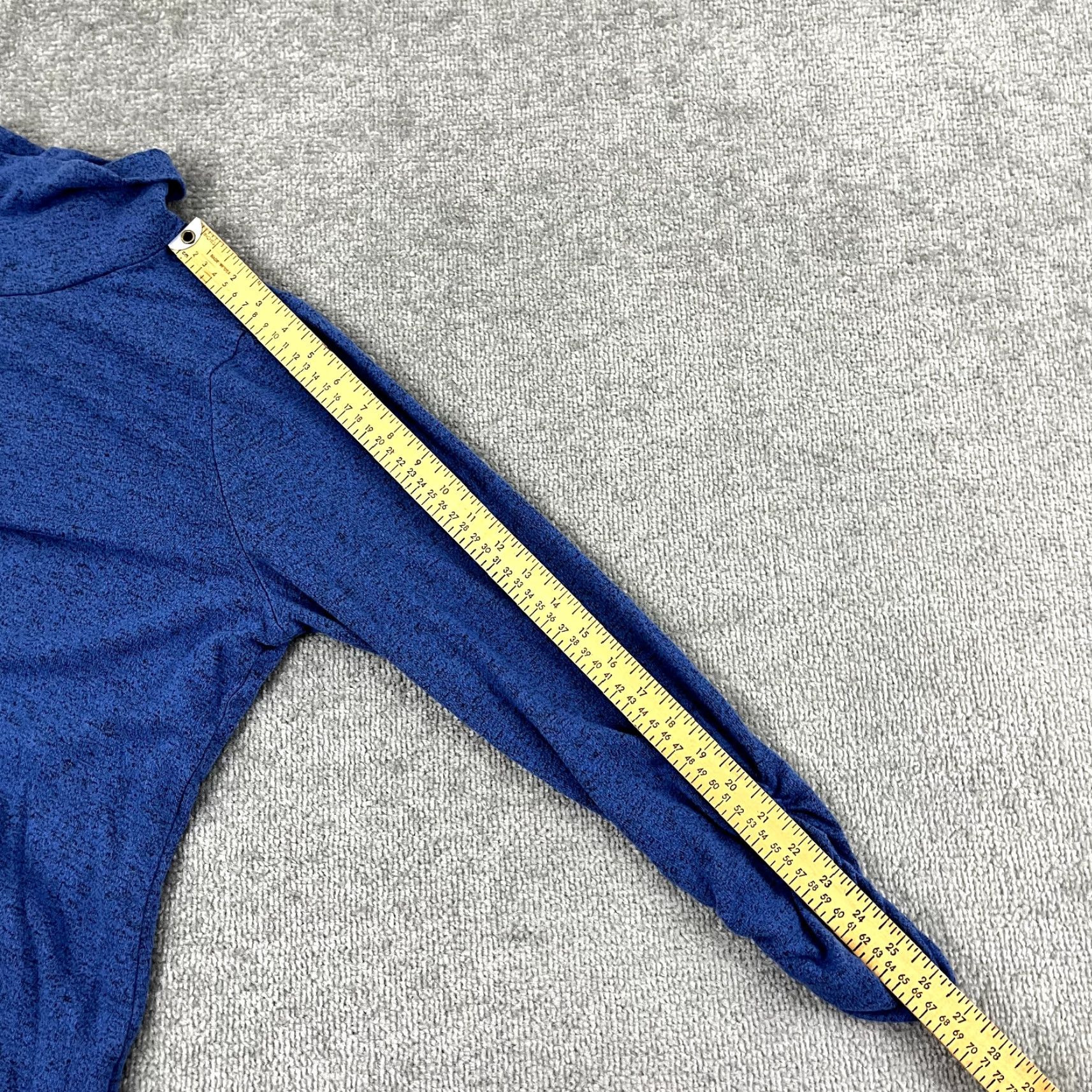Habitat HABITAT Clothes To Live Shirt Women Large Blue Mock Cinched Sleeves Sweatshirt Size L / US 10 / IT 46 - 5 Thumbnail