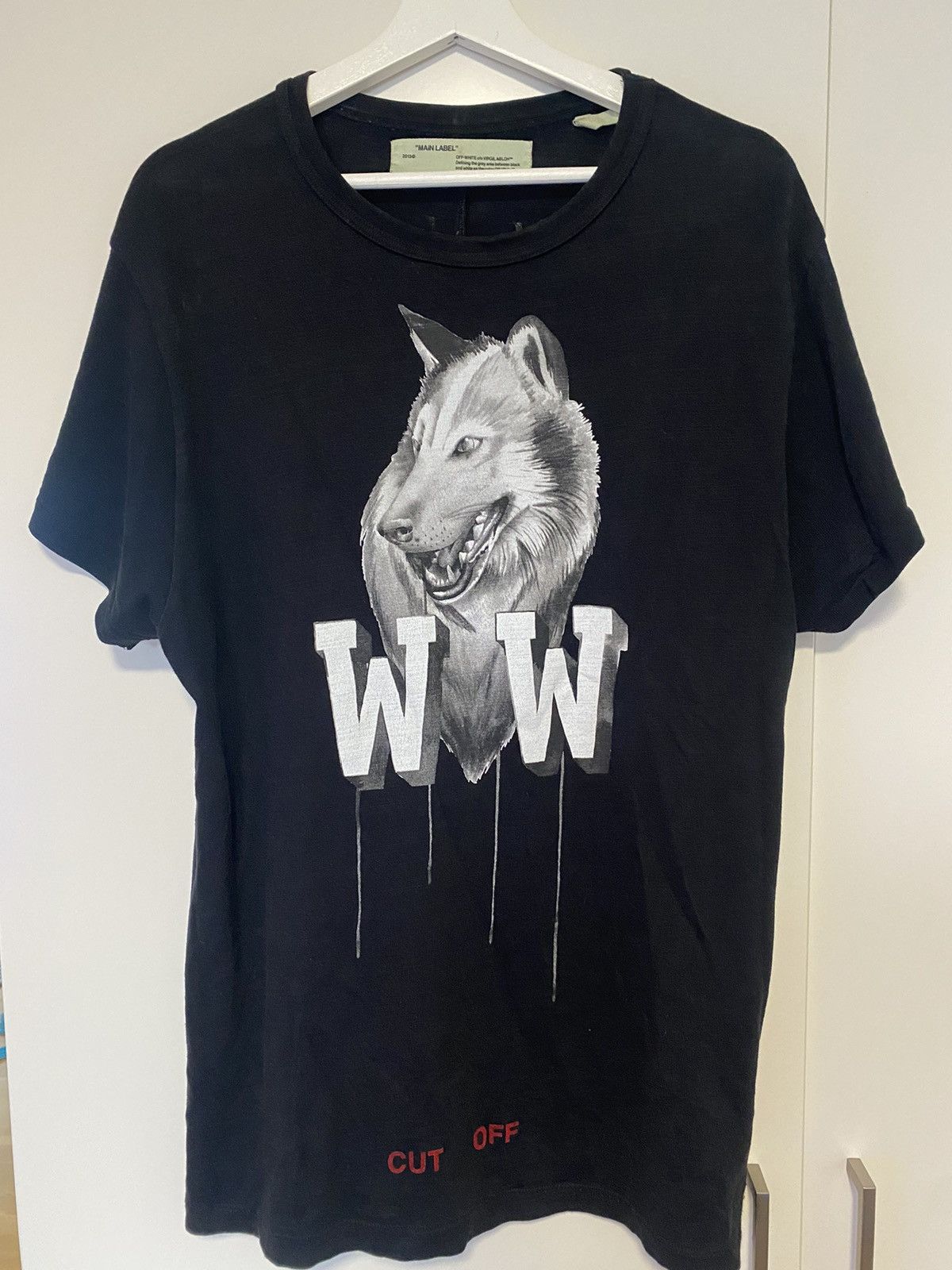 image of Off White Off-White Othello Wolf T-Shirt in Black, Men's (Size Small)