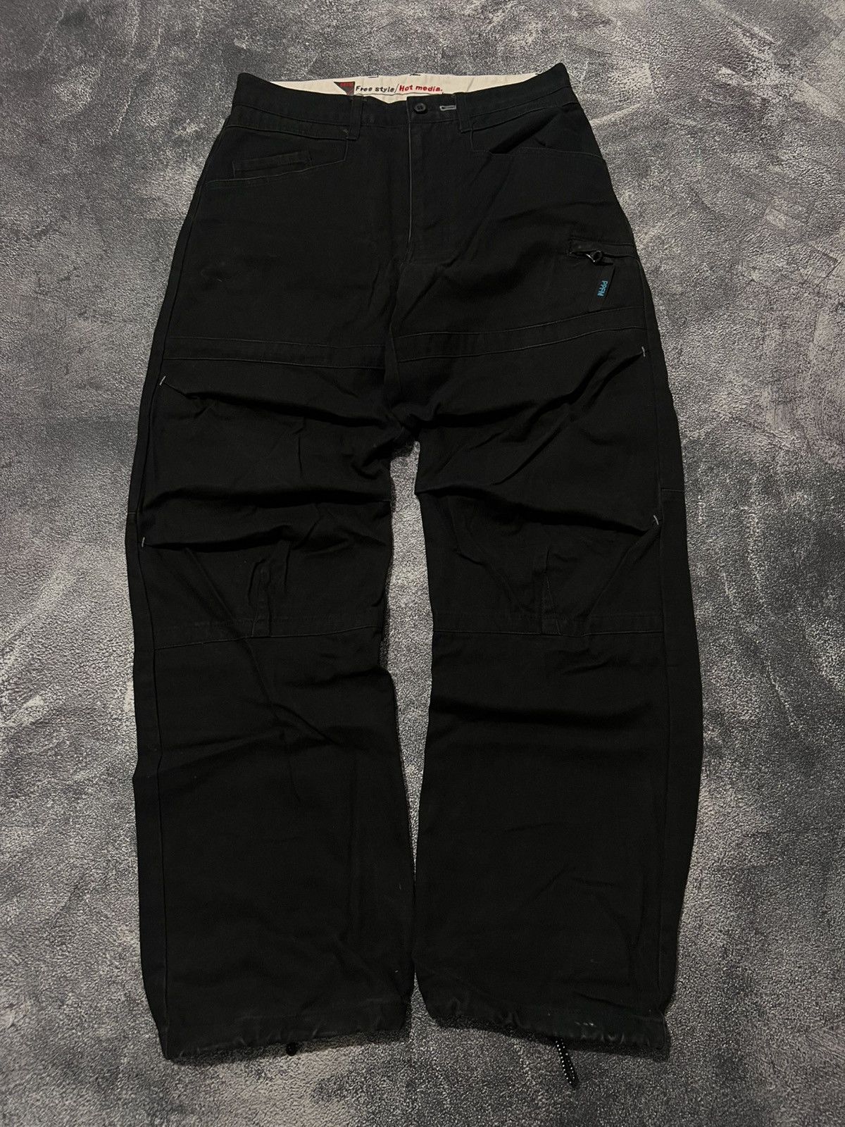 PPFM PPFM Duck Canvas Wide Black Pants Size US 30 / EU 46 - 1 Thumbnail