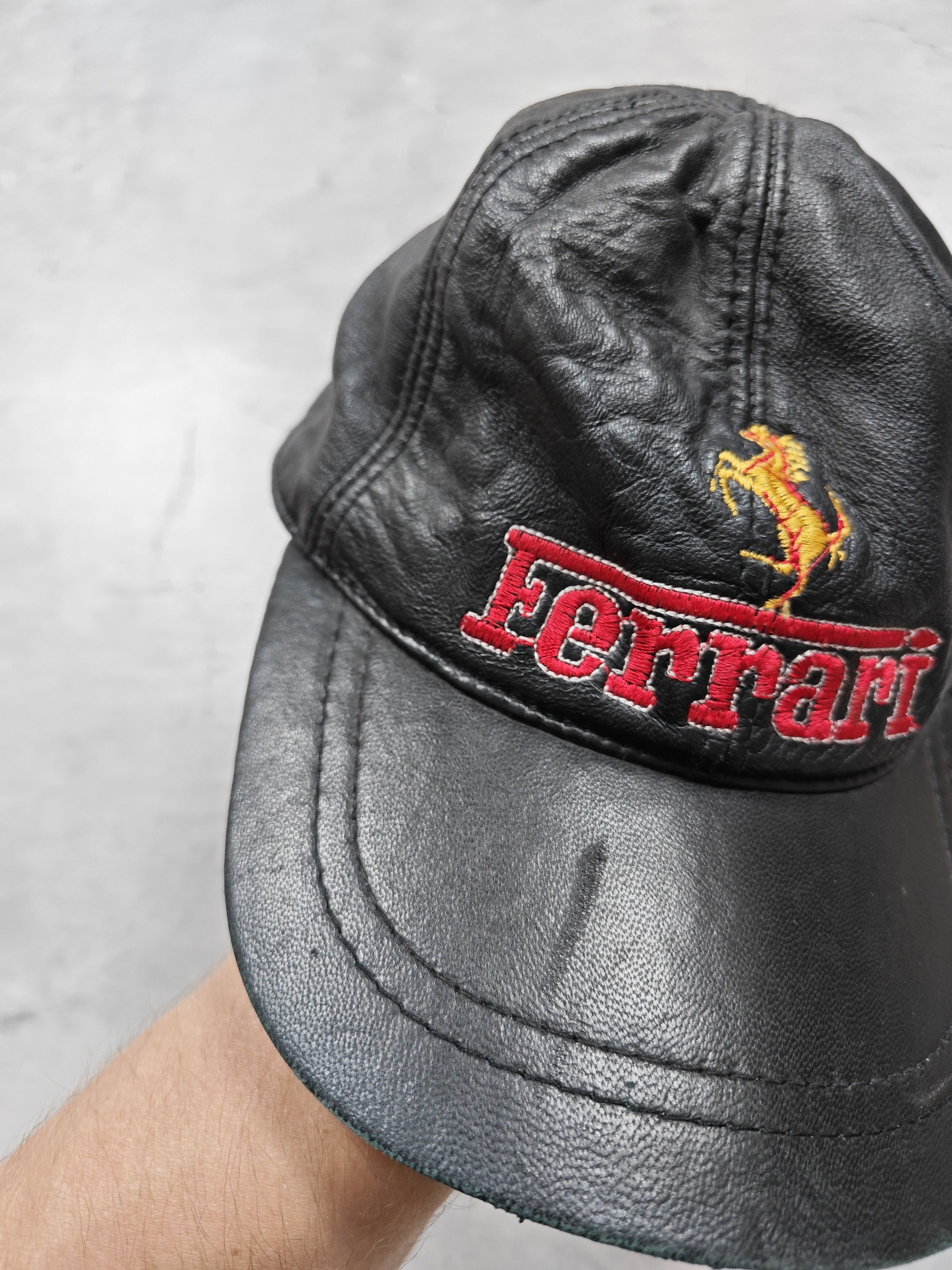 Ferrari Ferrari Vintage Leather Cap Size ONE SIZE - 3 Thumbnail