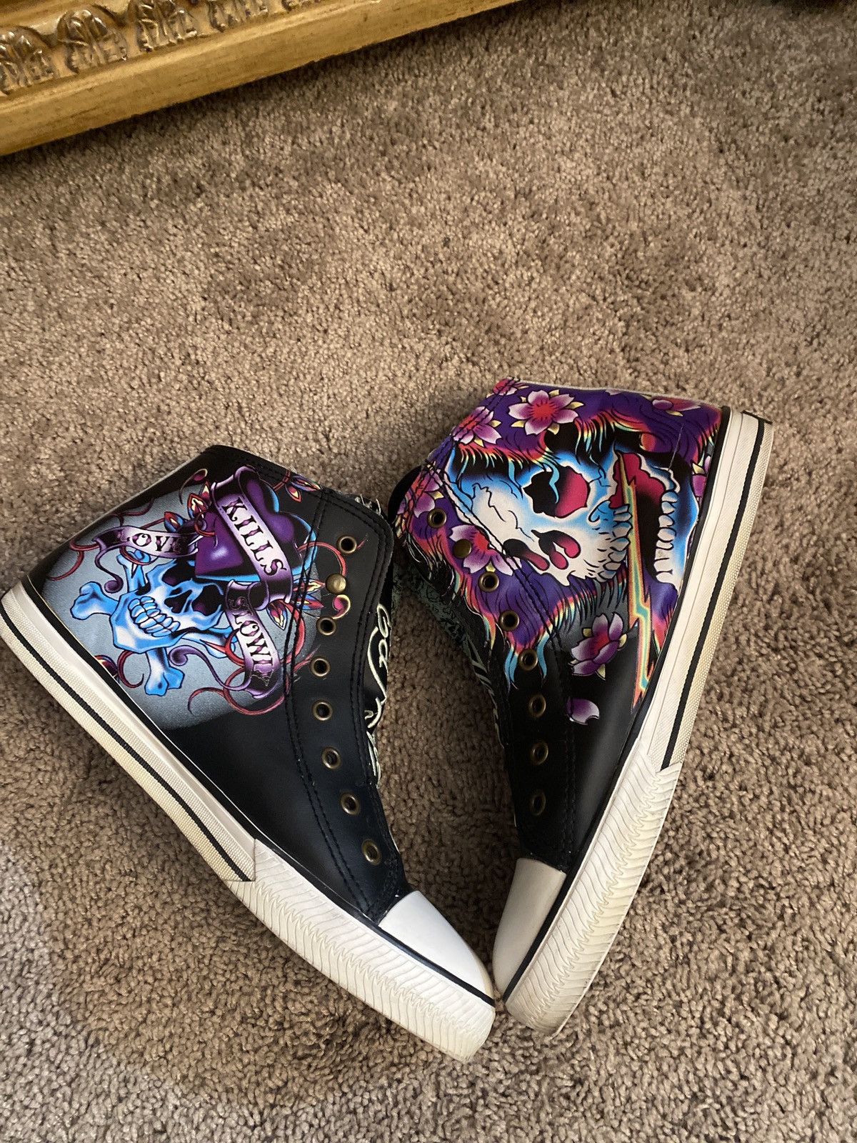 Ed Hardy Rare!Vintage Y2K Ed Hardy Hi top Sneakers size 11 Size US 11 / EU 44 - 22 Thumbnail