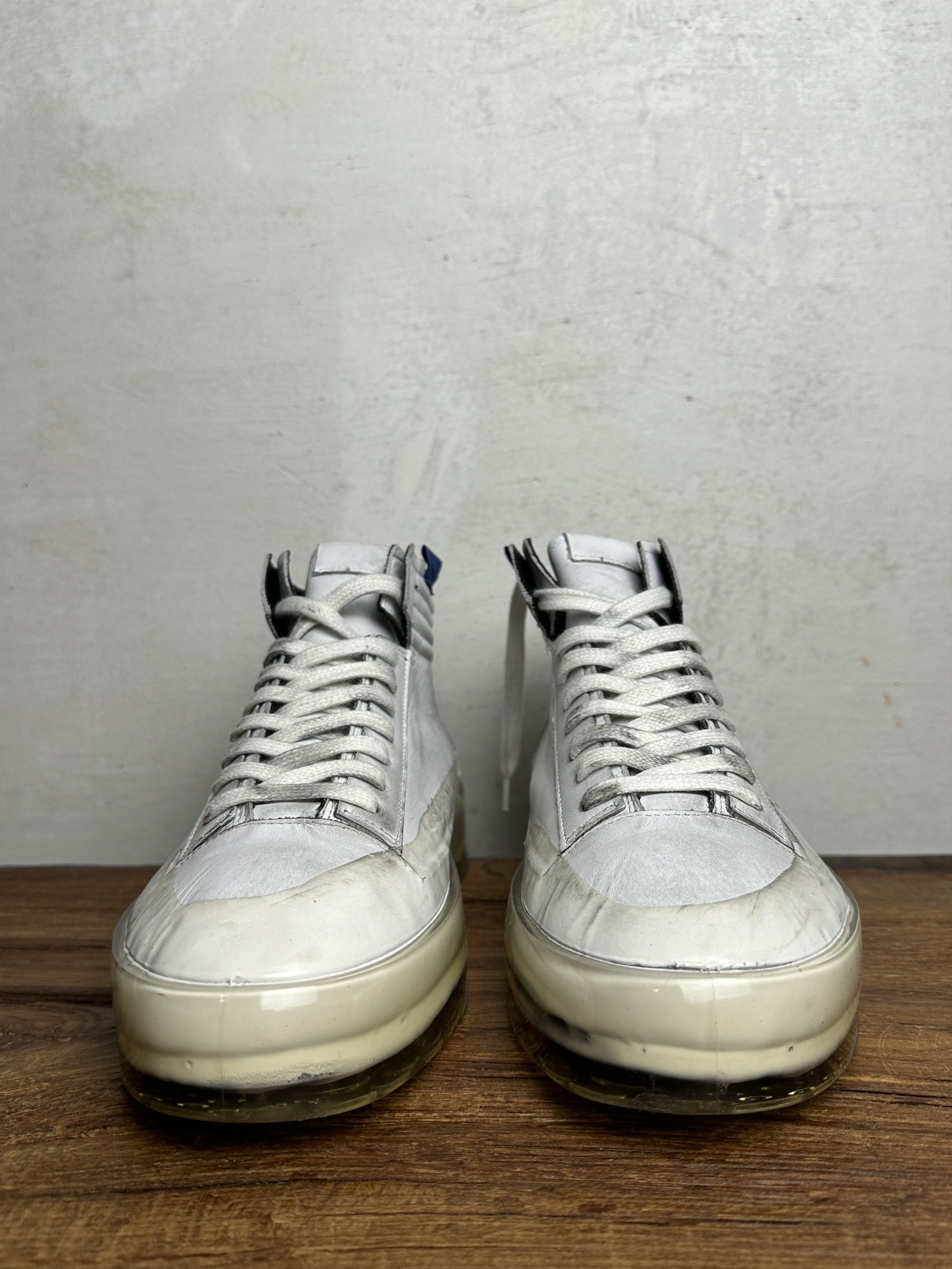 RBRSL RBRSL Rubber Soul White Distressed Sneakers Size US 10 / EU 43 - 7 Thumbnail