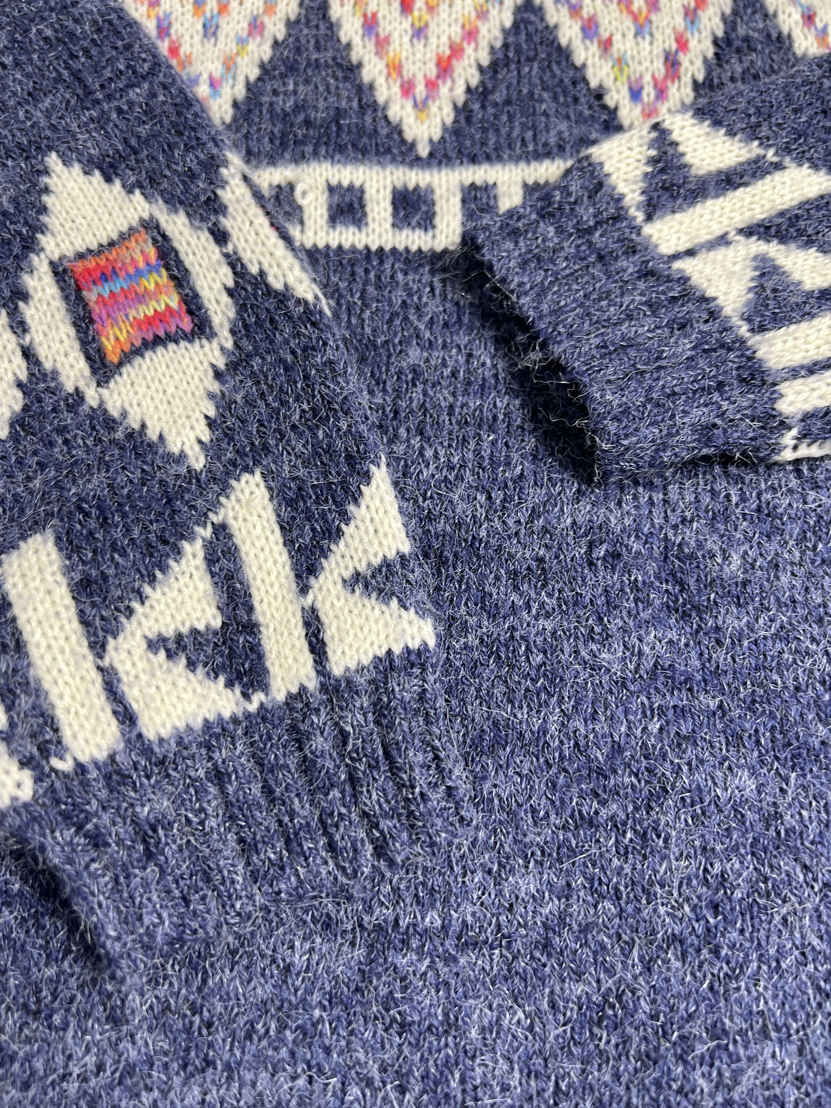 Japanese Brand ANAP Argyle Knit Sweater (F) JK454 Size ONE SIZE - 4 Thumbnail