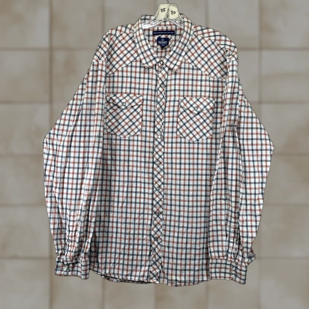 Old Navy Vintage Old Navy Western Plaid Pearl Snap Shirt Men Big & Tall 3XLT Cotton Retro Cowboy Size US XXL / EU 58 / 5 - 1 Thumbnail