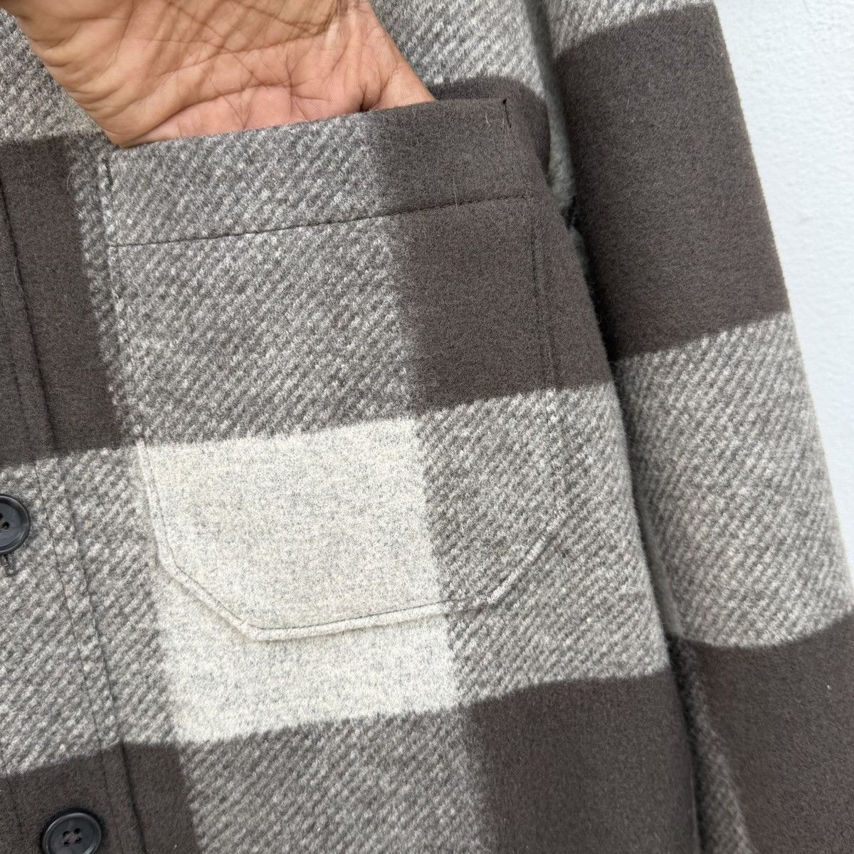Uniqlo Uniqlo Heavy Wool Flannel Overshirt Buffalo Check Jacket Size US L / EU 52-54 / 3 - 6 Thumbnail
