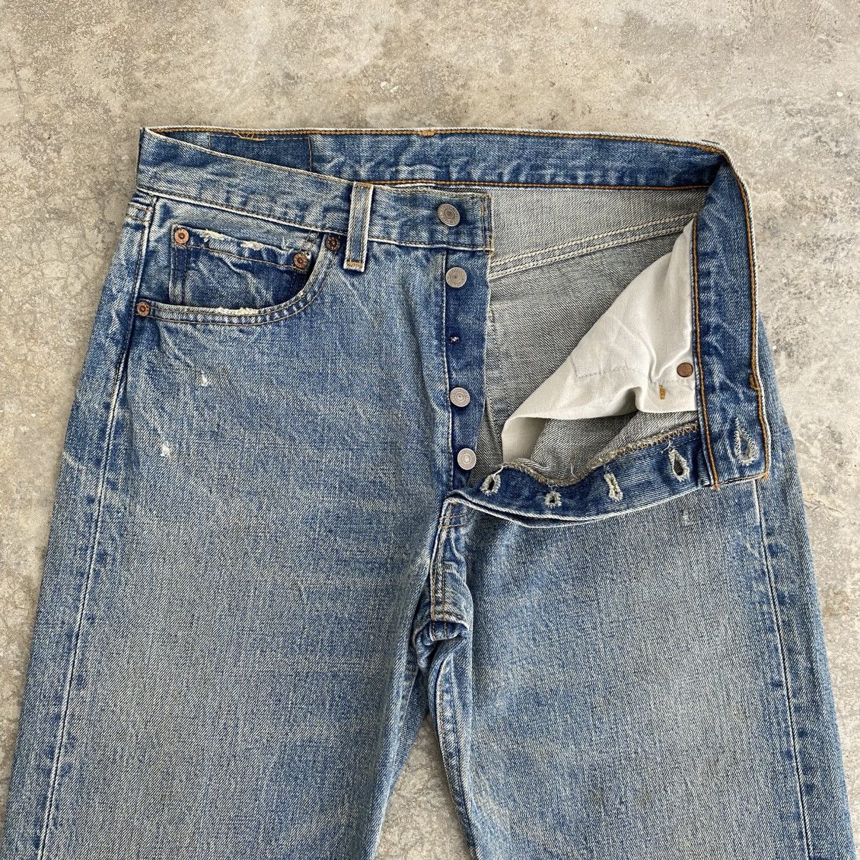 Levi's Vintage Levis 501 Faded Stonewashed Blue Distressed Jeans Size US 30 / EU 46 - 6 Thumbnail